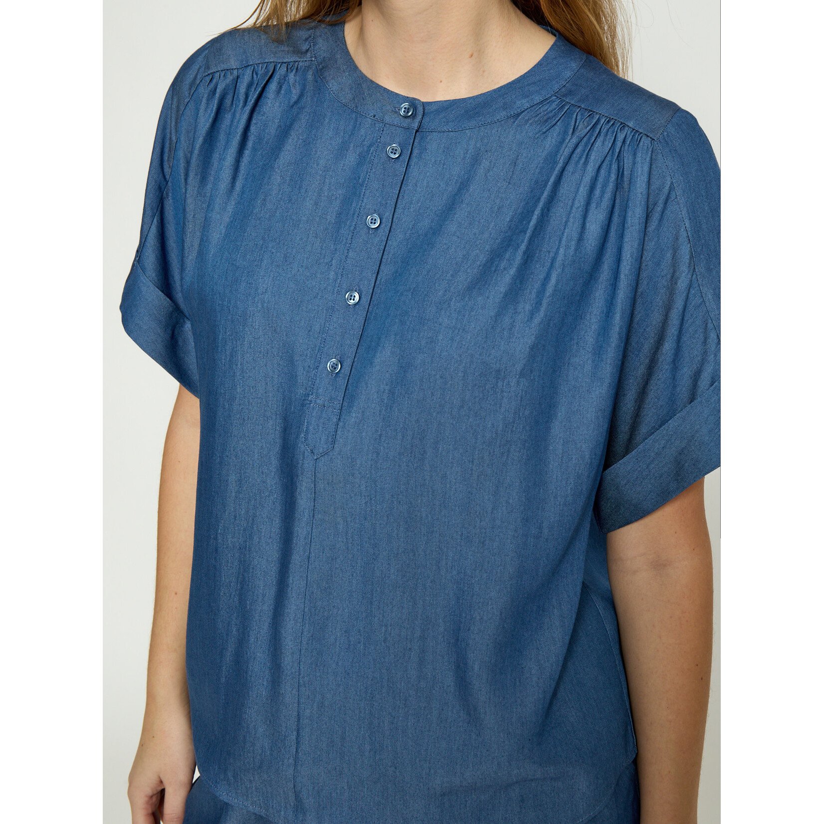Minus Mirja blouse Mid blue
