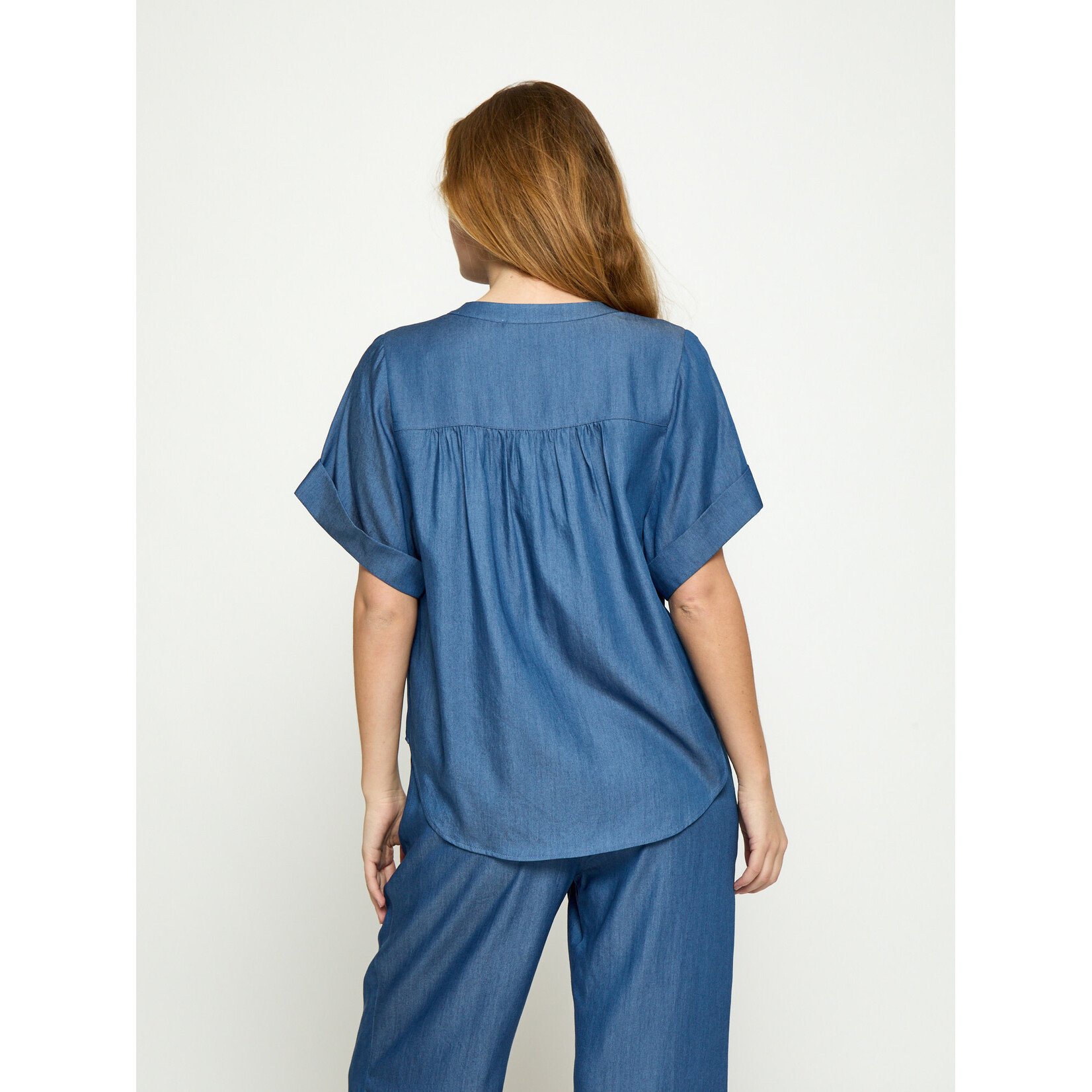 Minus Mirja blouse Mid blue