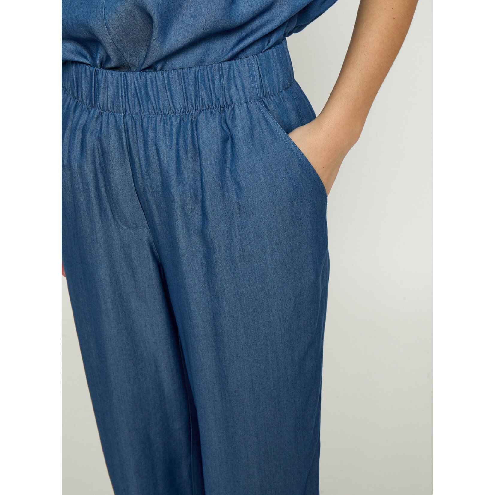 Minus Mirja mid waist pant Mid blue
