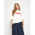 Minus Stine t-shirt Cloud dancer / red