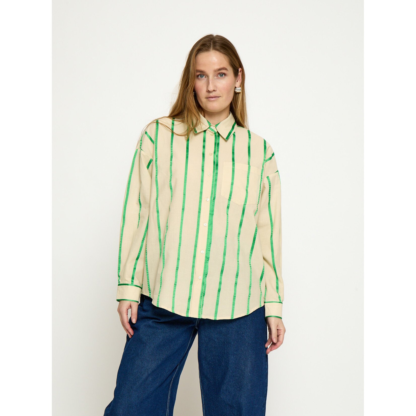 Minus Eleni oversize shirt Greenbriar