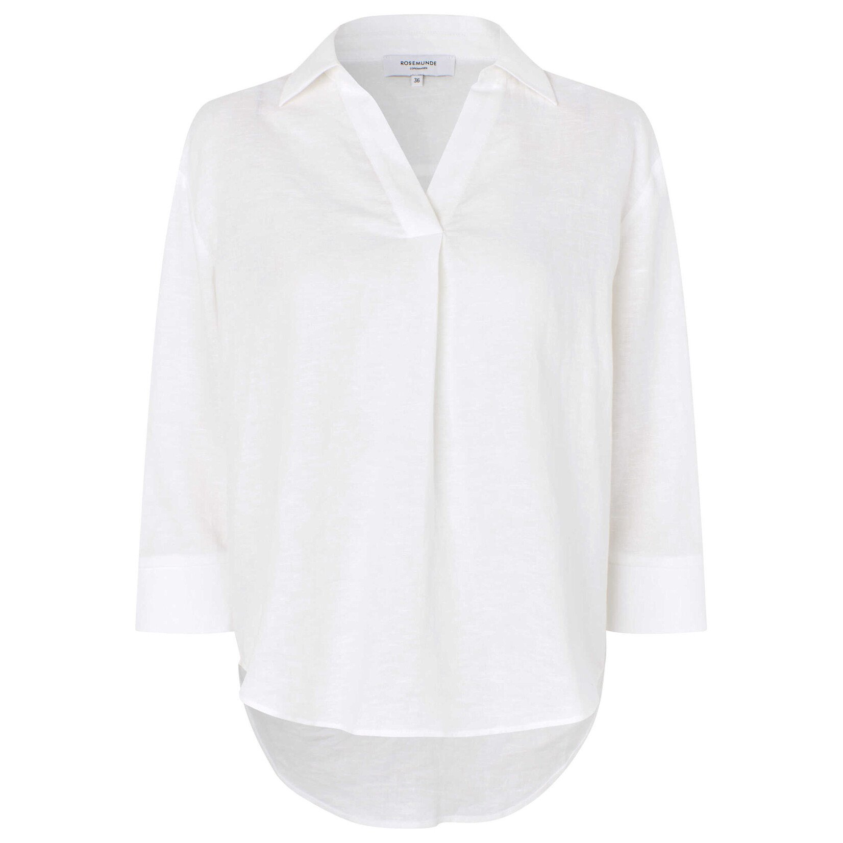 Rosemunde Esther linen 3/4 sleeve blouse New white