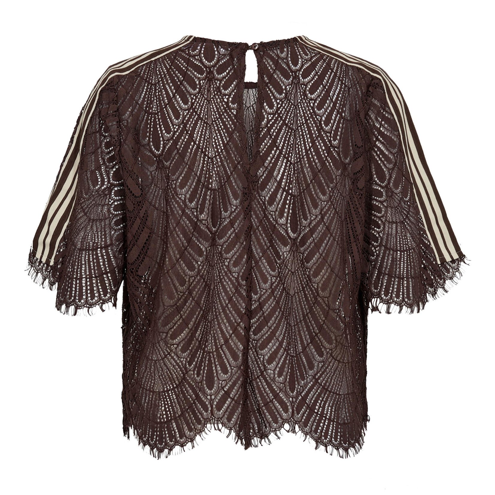 Co'couture Leti lace blouse Dark brown