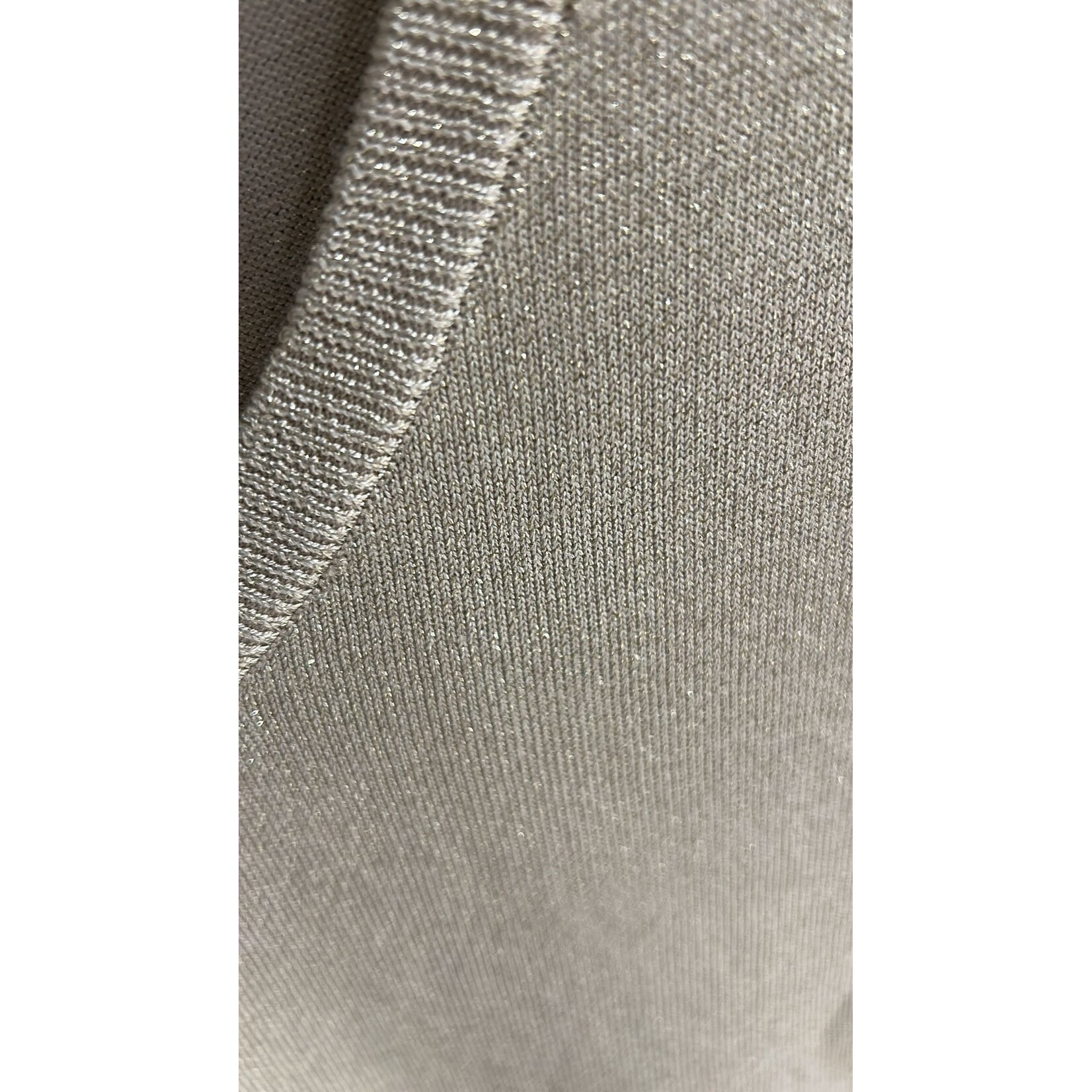 Guusje v-neck lurex t-shirt Dune