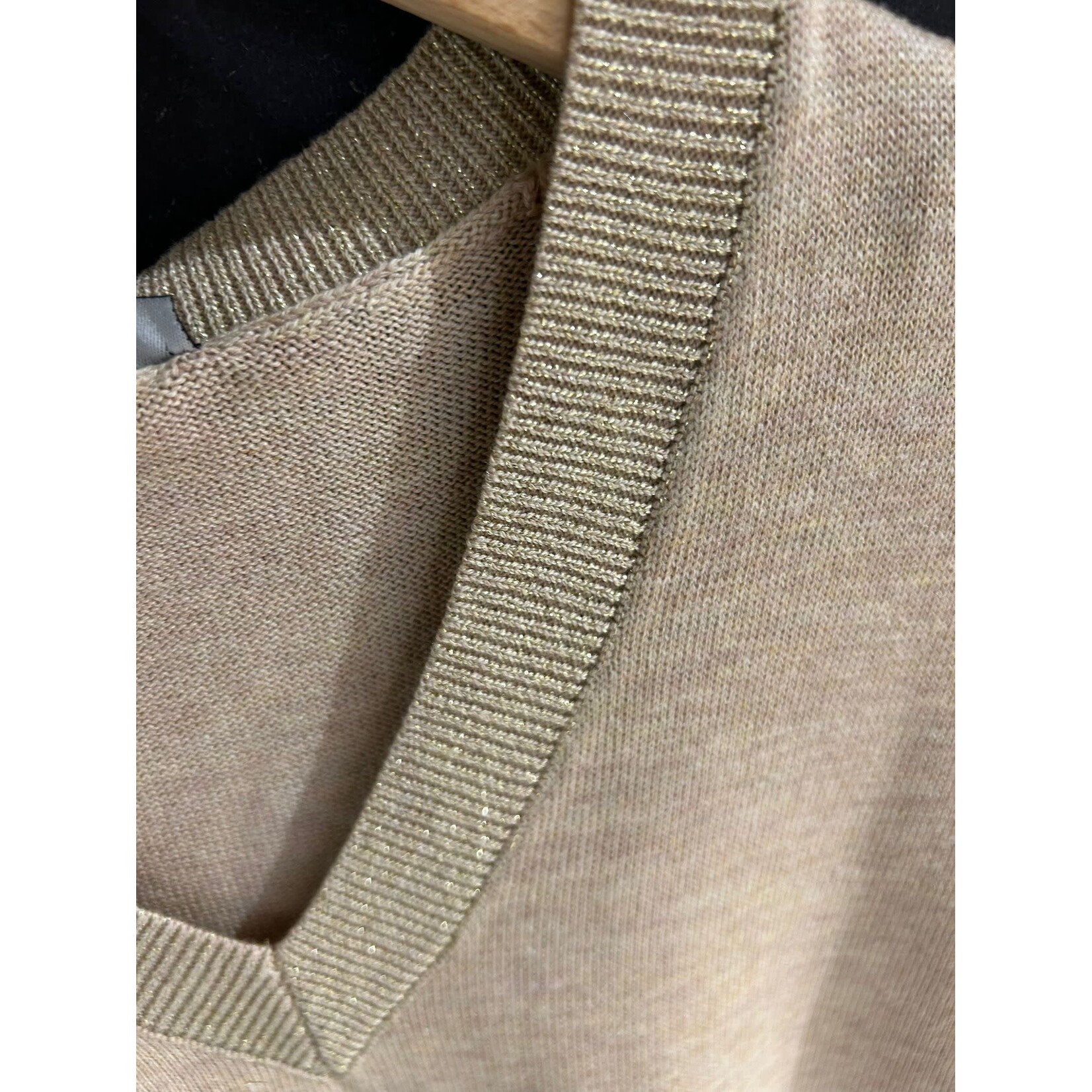 Mae v-hals lurex Dune