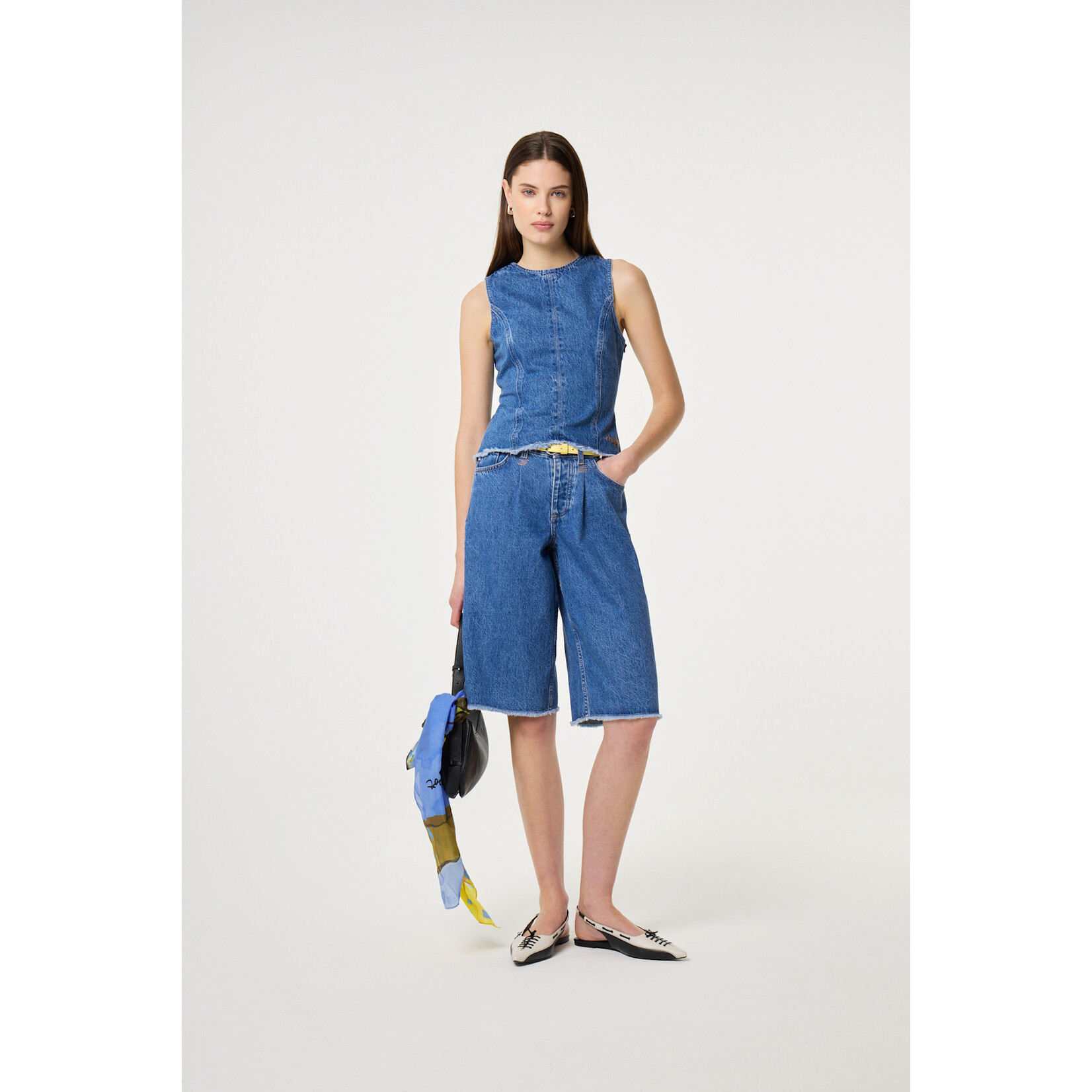 Fabienne Chapot Lucy wide jorts Faded light blue