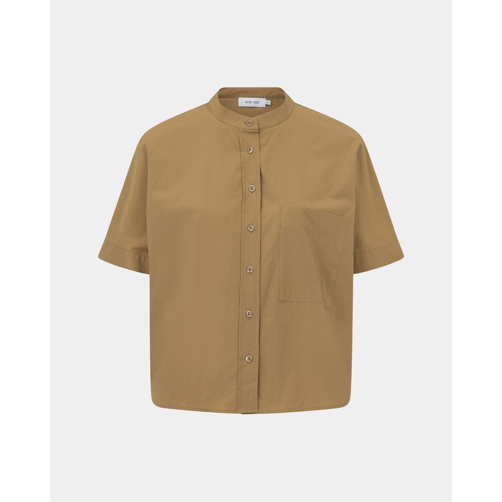 Knit-ted Shorty blouse Tabac