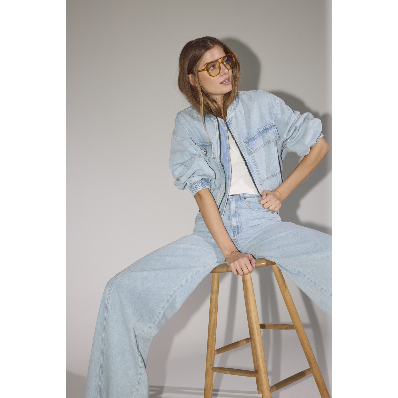 Co'couture Arona wide jeans Pale blue