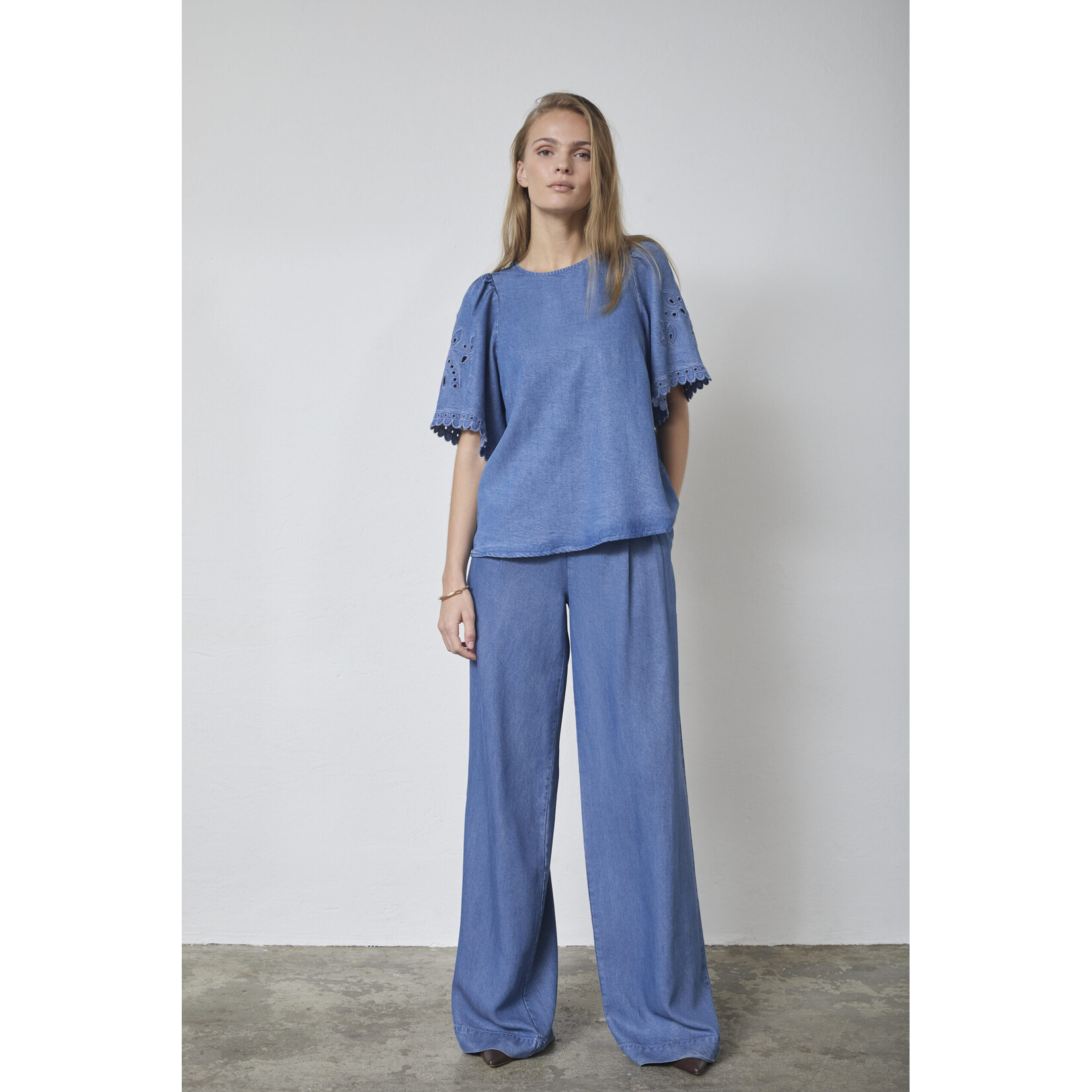 Co'couture Tilly logo pants Denim blue