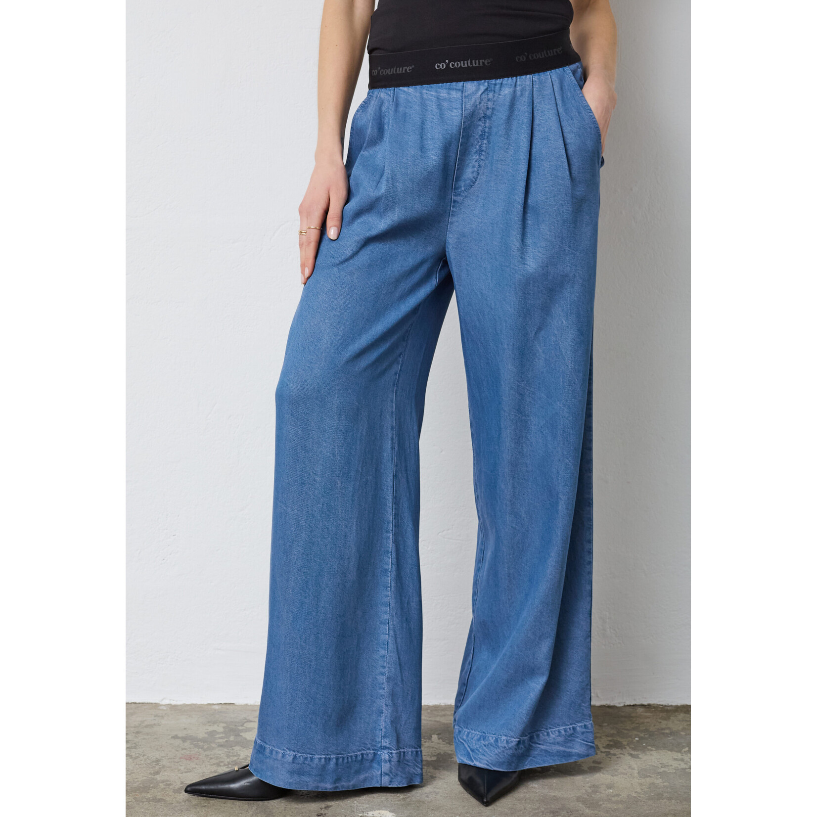 Co'couture Tilly logo pants Denim blue