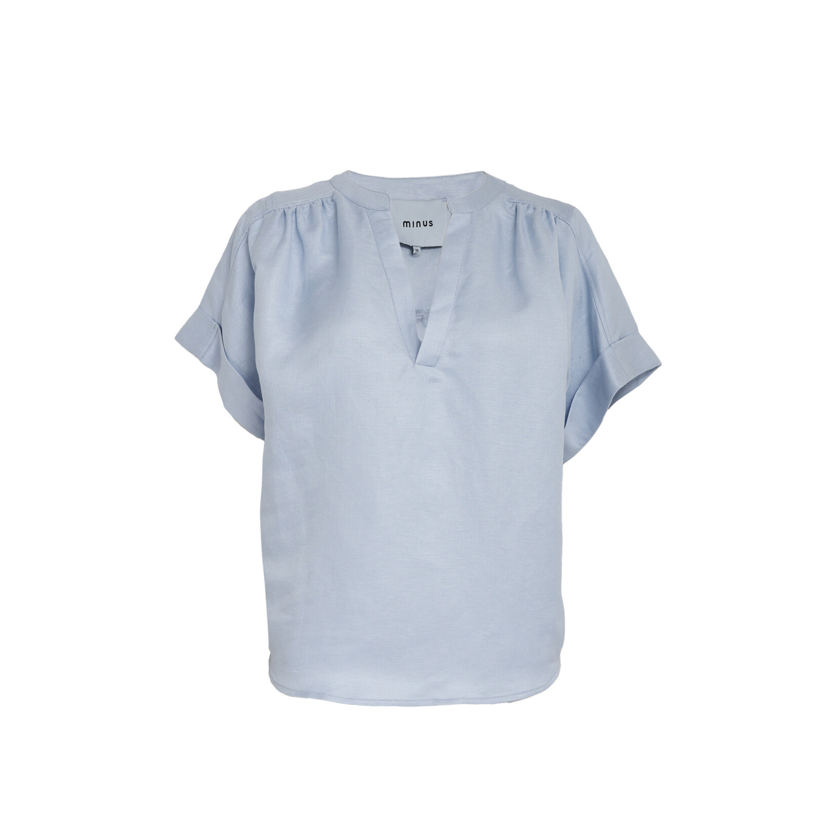 Minus Juno linen blouse Skyway blue