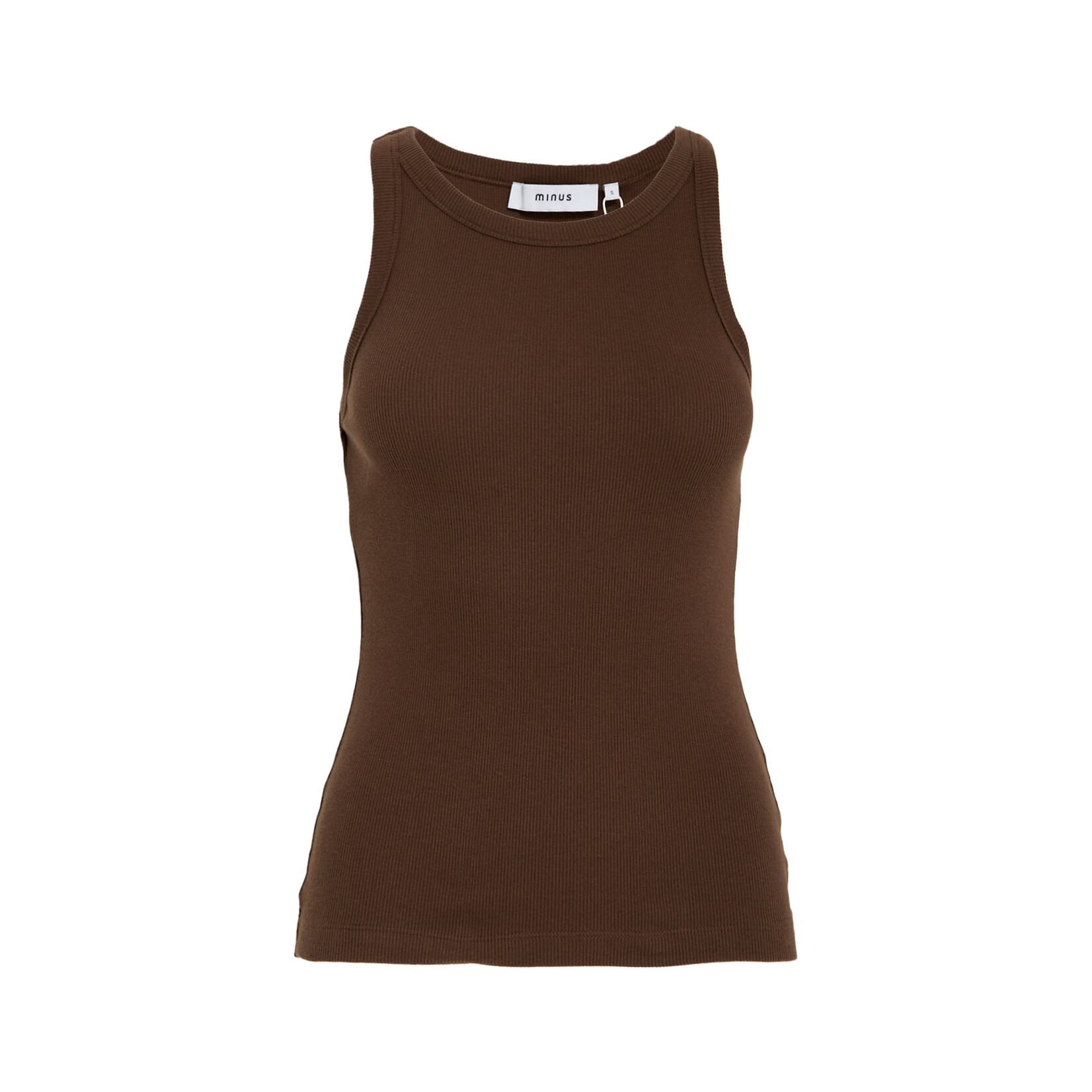 Minus Maluna rib top Chestnut