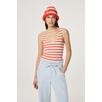 Fabienne Chapot Lena top White / Tangerine tango