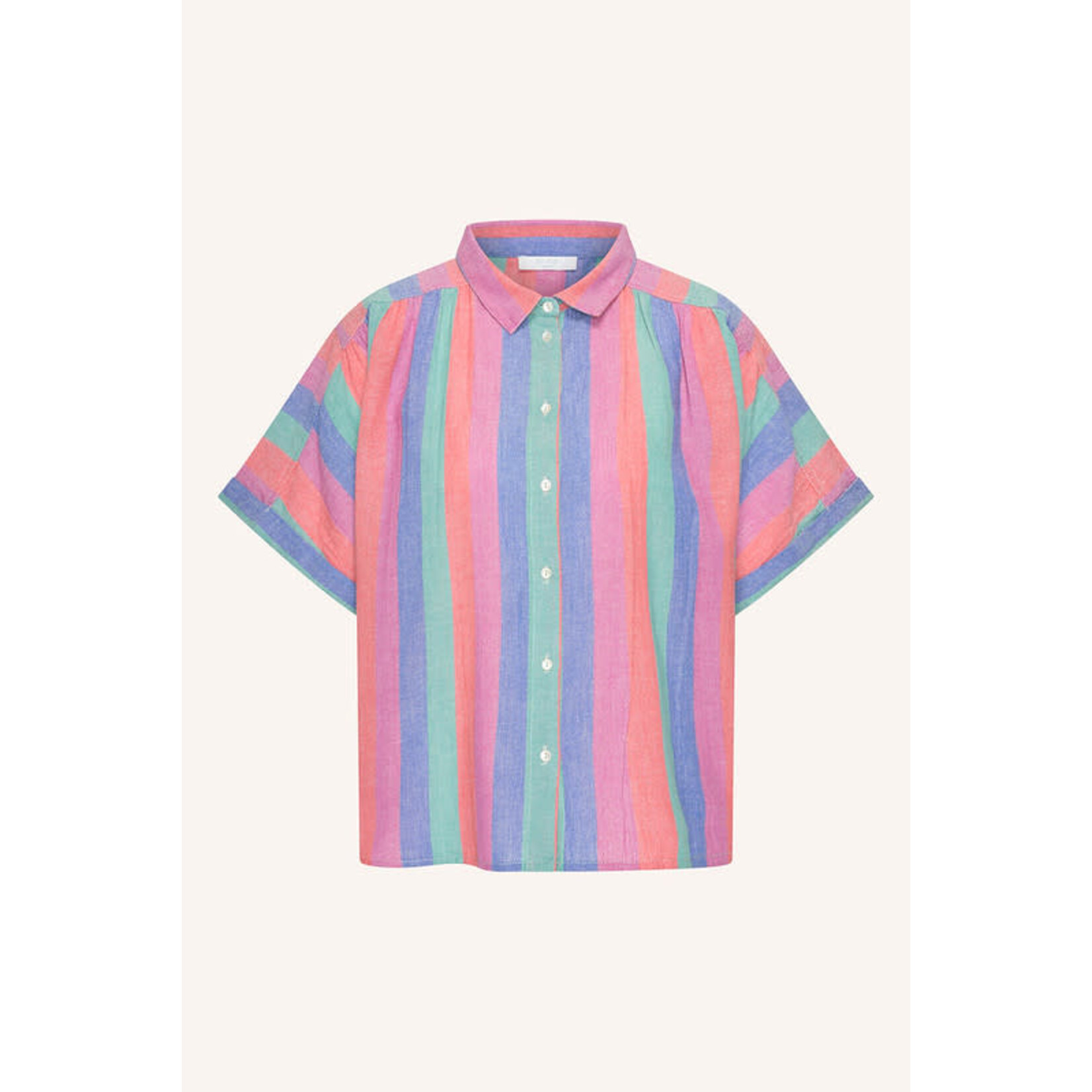 By-Bar Sunny rainbow pleats blouse