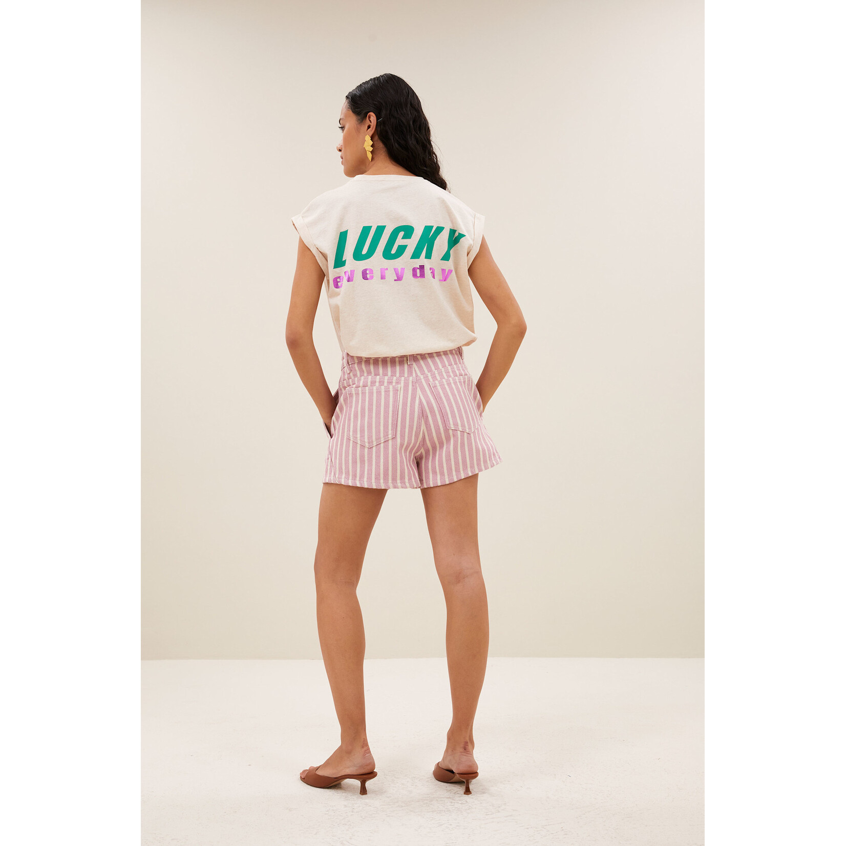 By-Bar June stripe shorts Pink