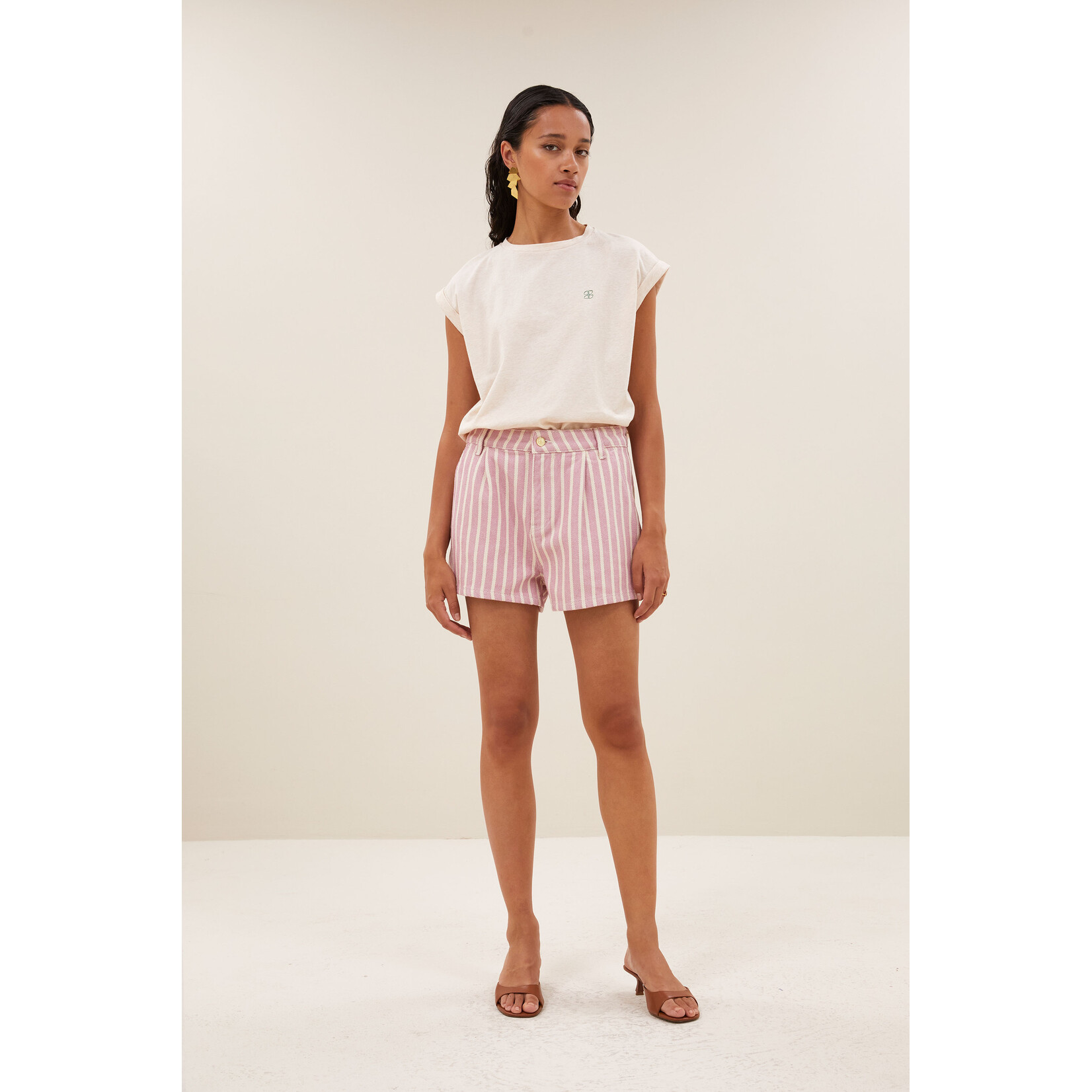 By-Bar June stripe shorts Pink