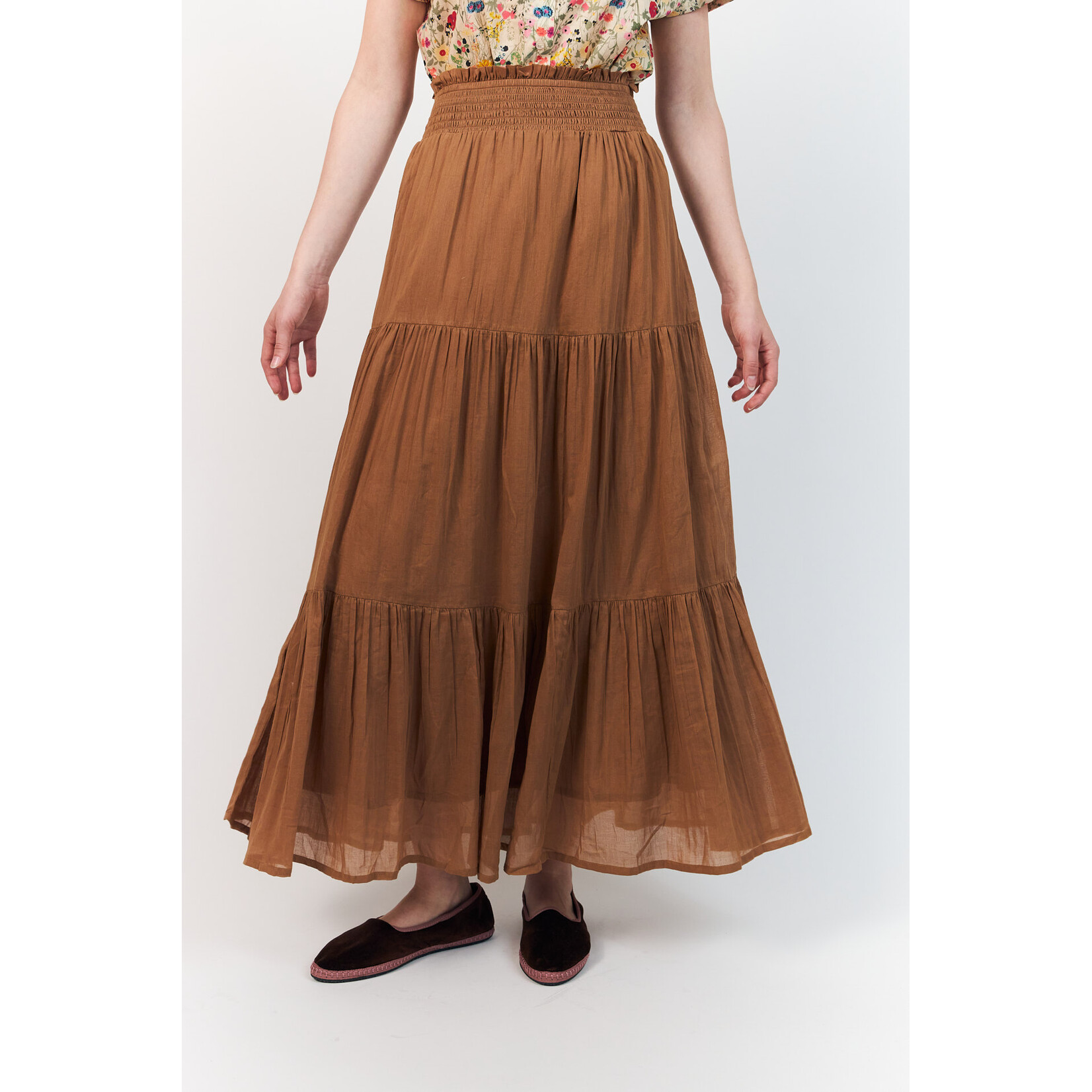 Lollys Laundry Diamond maxi skirt Camel