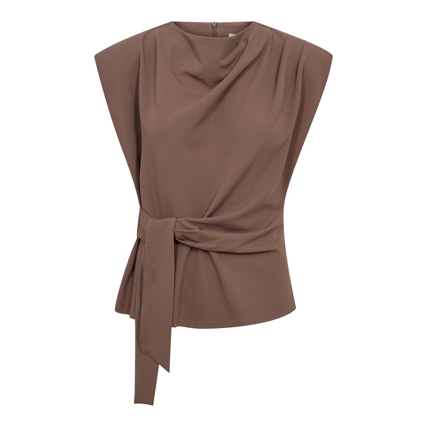 Co'couture Falcon pleat top Walnut
