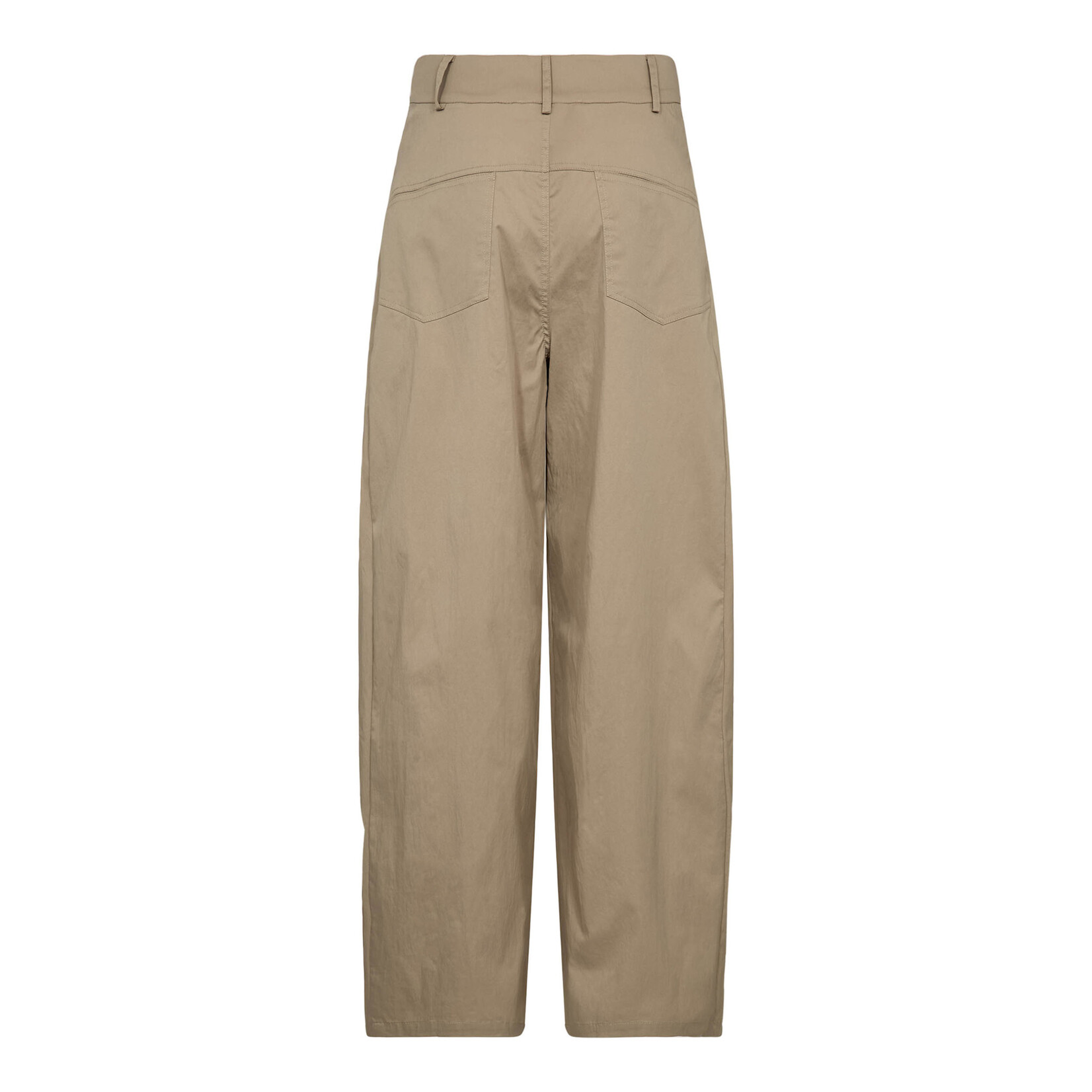 Co'couture Cotton crisp barrel pant Mushroom