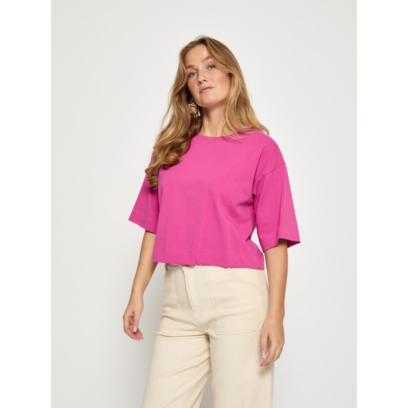 Minus Gamma cropped t-shirt Rose violet