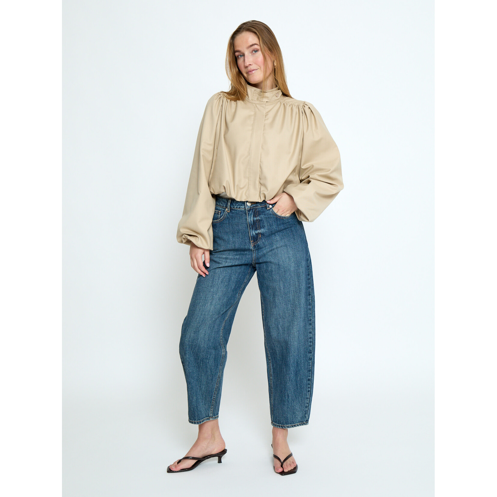 Minus Cindy short jacket Sand grey