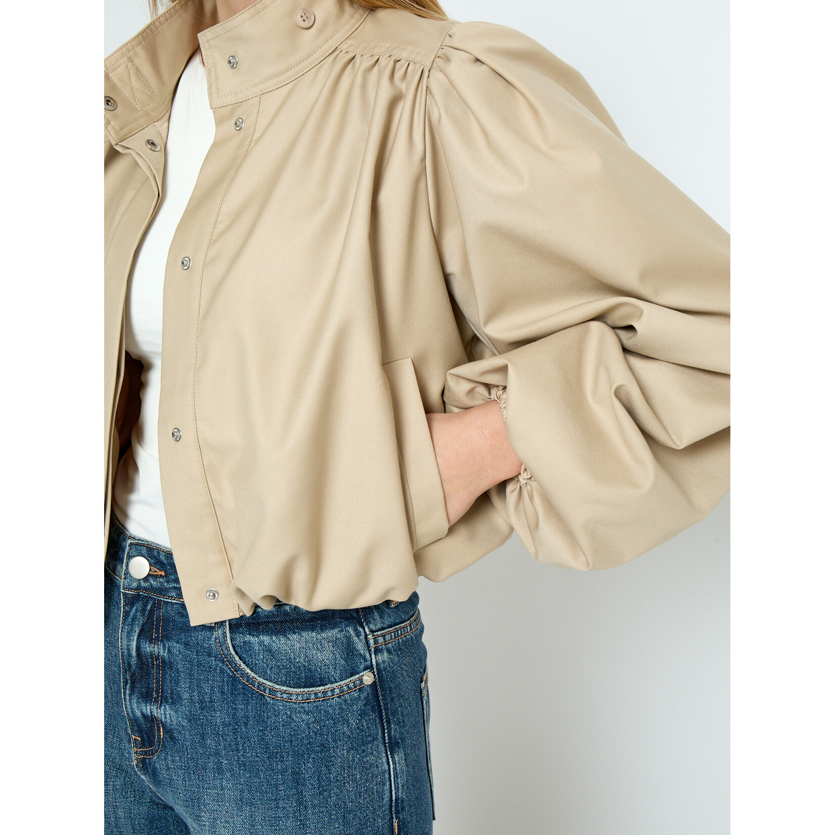 Minus Cindy short jacket Sand grey
