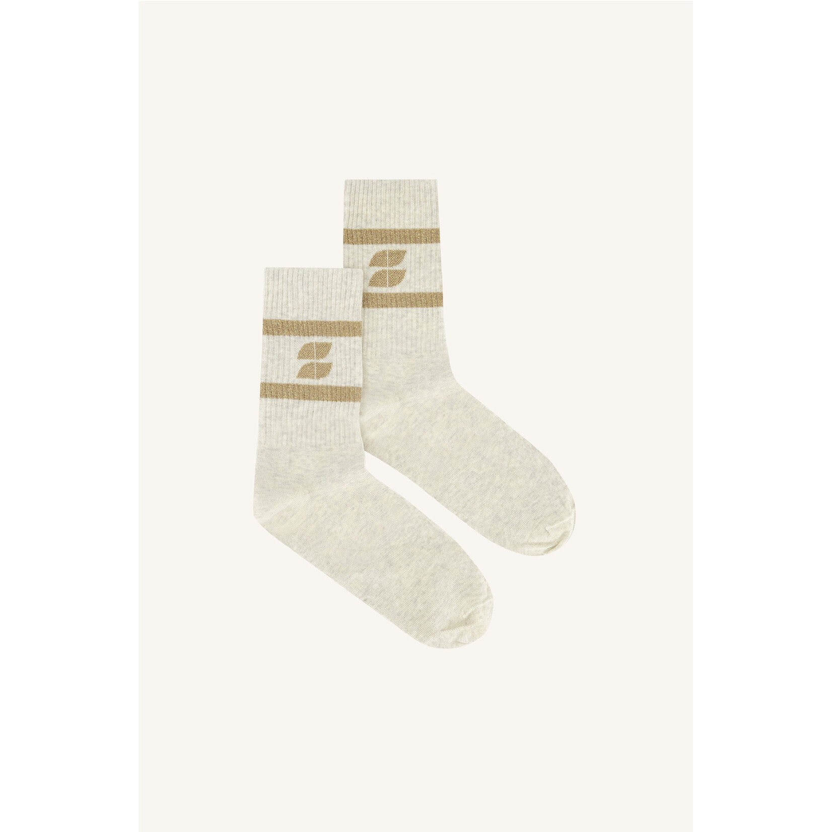 By-Bar Logo sparkle grey sock  - Gold