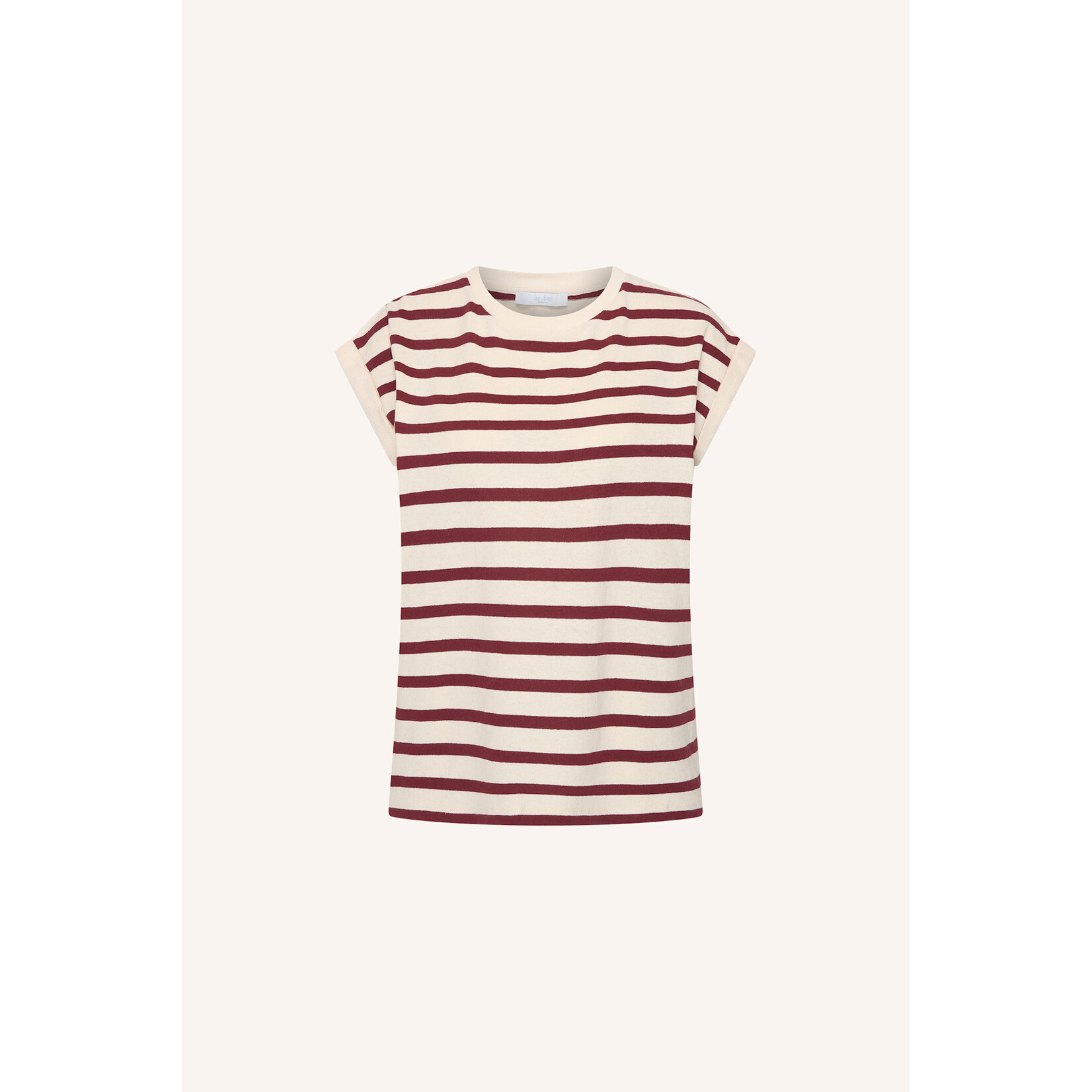 By-Bar Tobi stripe top Grain wine stripe