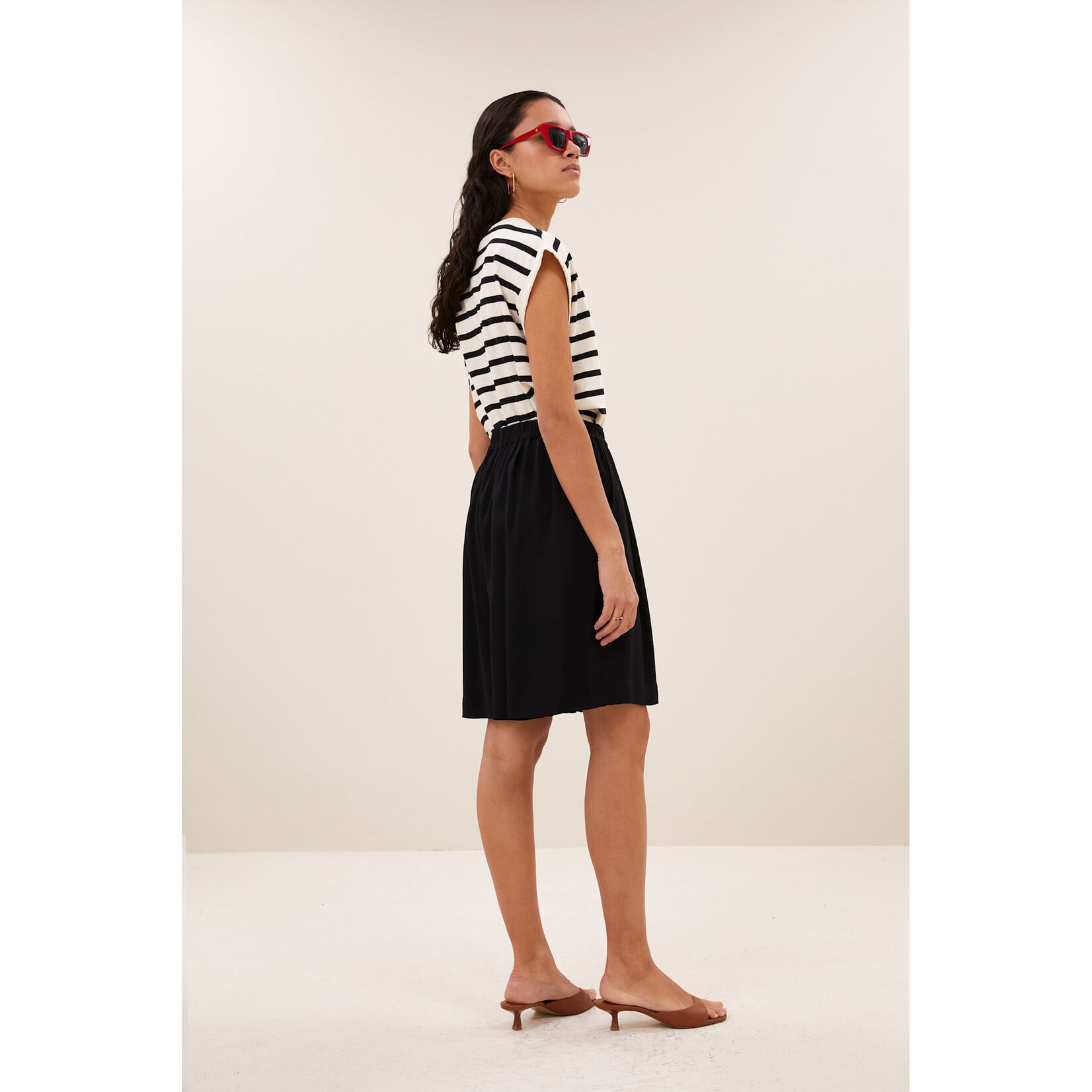 By-Bar Tobi stripe logo top Grain Black stripe