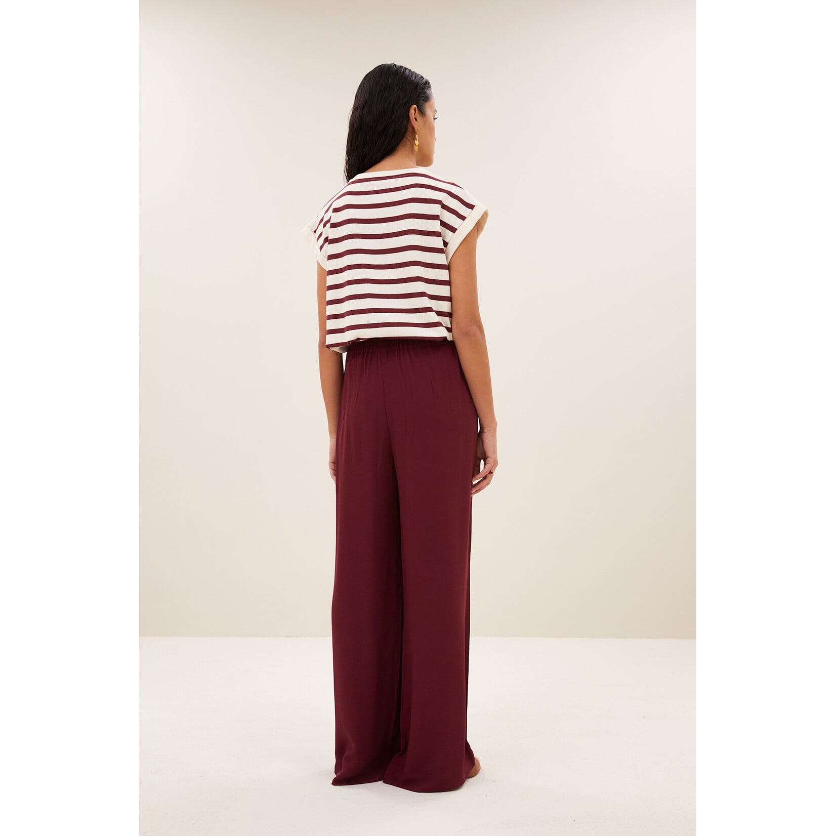 By-Bar Benji viscose pants Wine