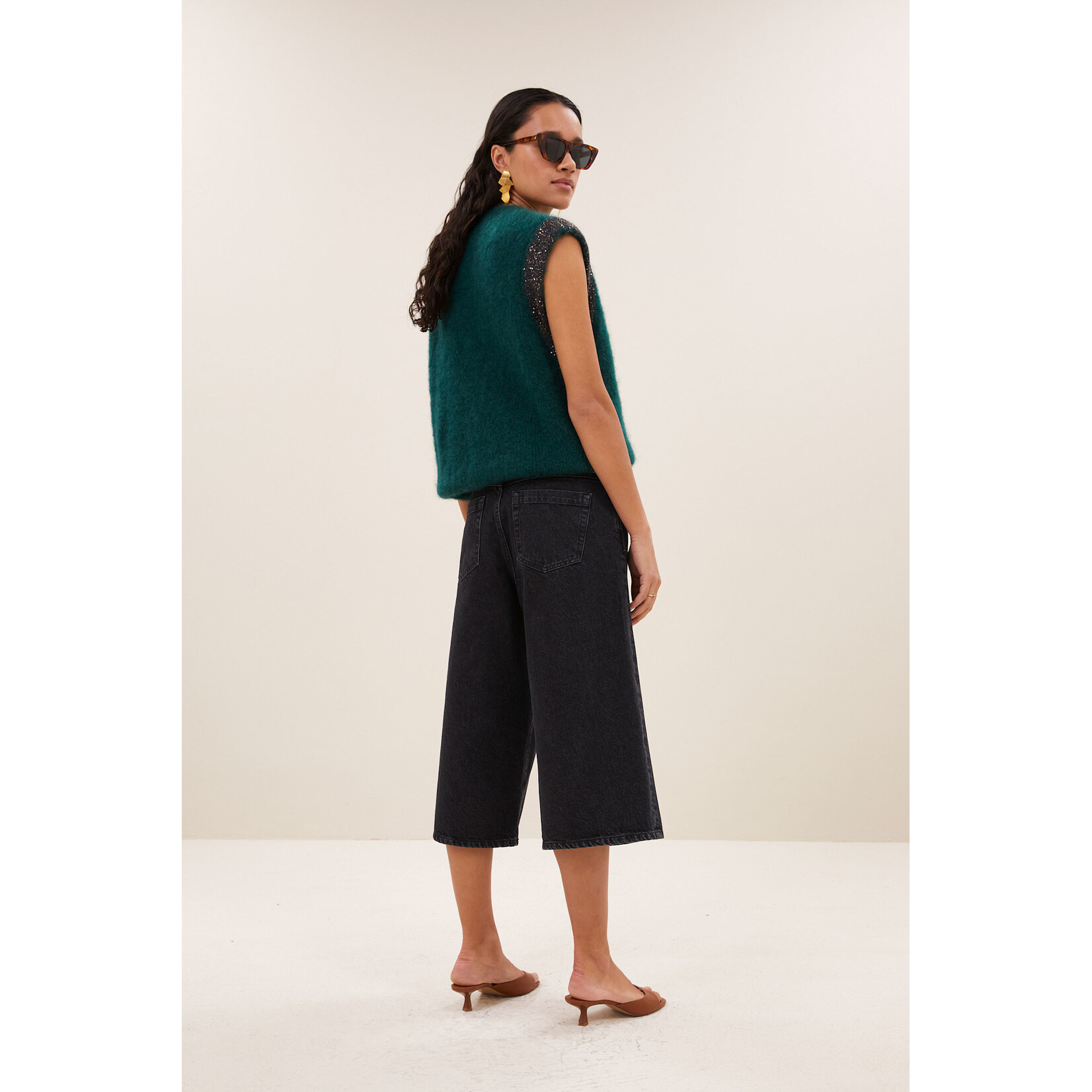 By-Bar Noho long denim shorts Jet black
