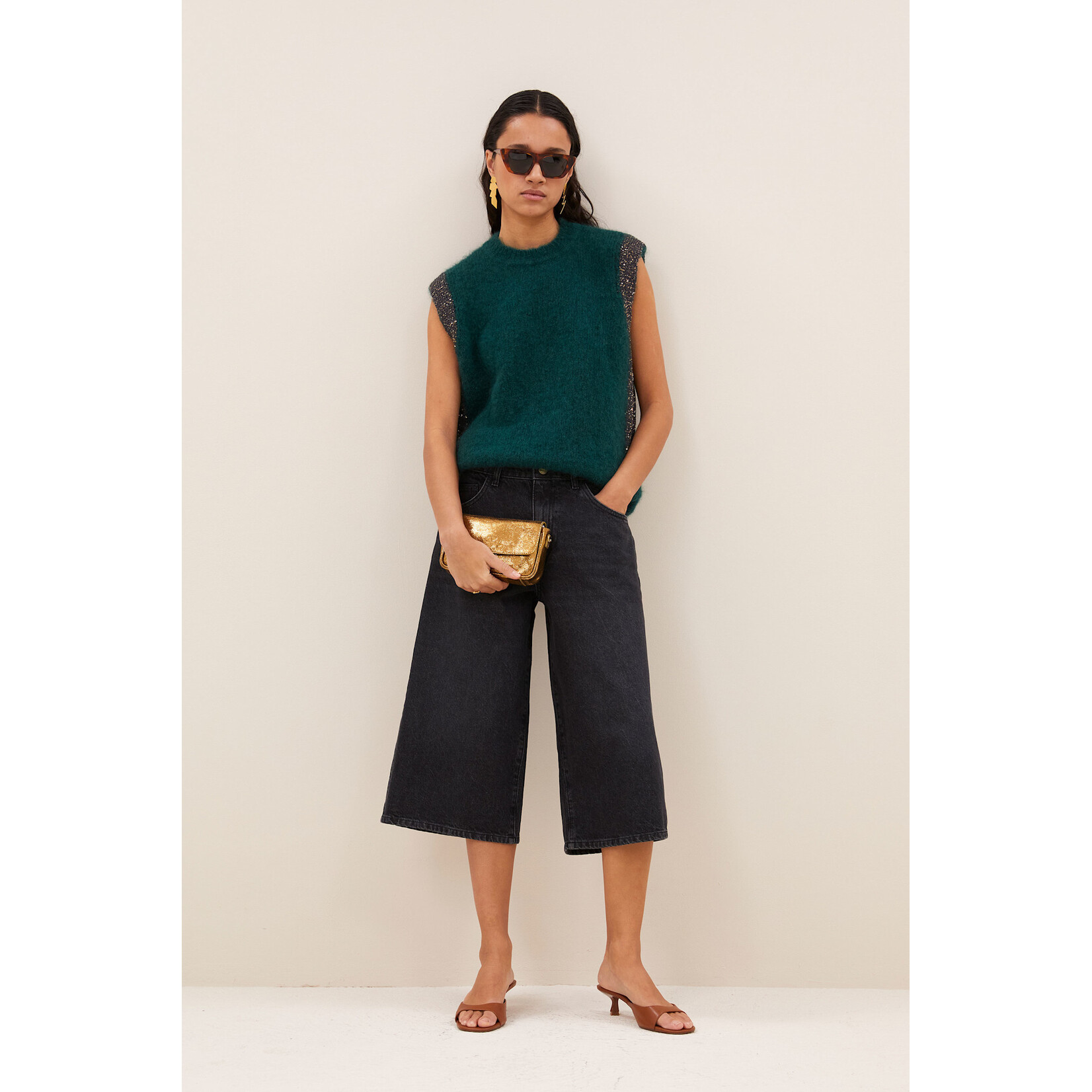 By-Bar Noho long denim shorts Jet black