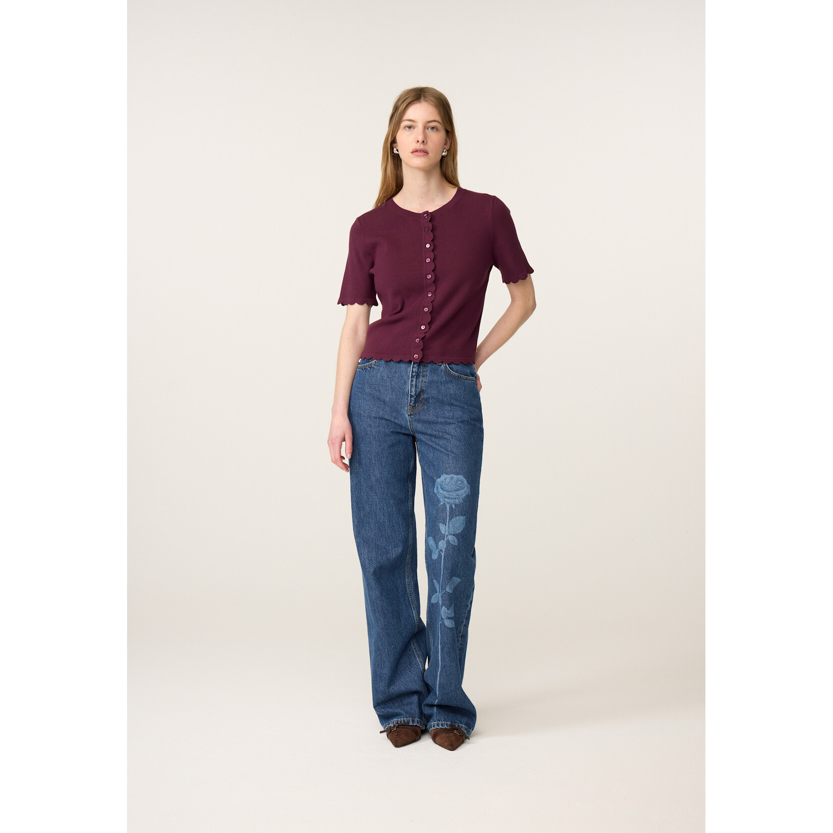 Fabienne Chapot Scarlett cardigan Brigitte bordeaux