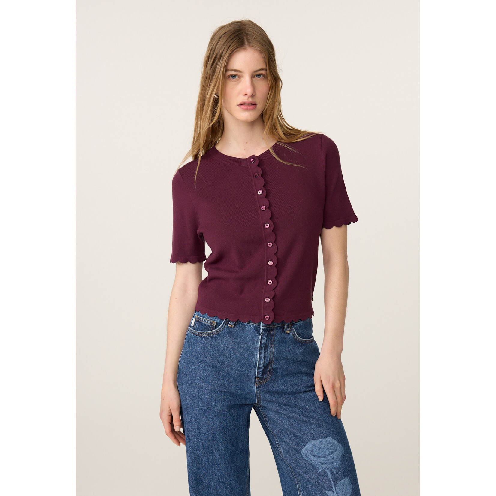 Fabienne Chapot Scarlett cardigan Brigitte bordeaux