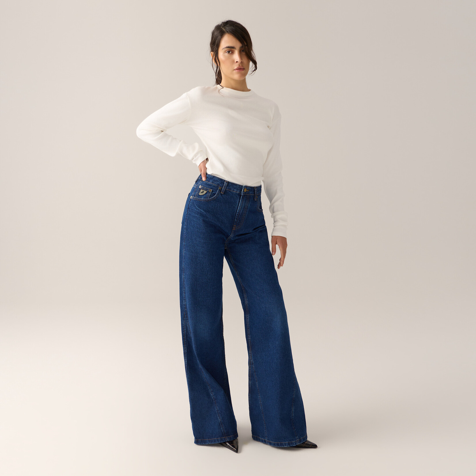 Lois Skater flare marte blues - Faint Stone