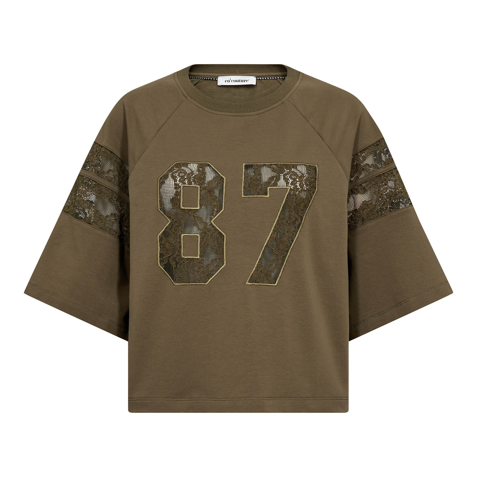 Co'couture Ely 87 lace tee sweat Army