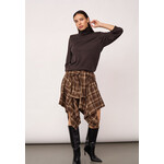 Co'couture Dagny check tie skirt Brown