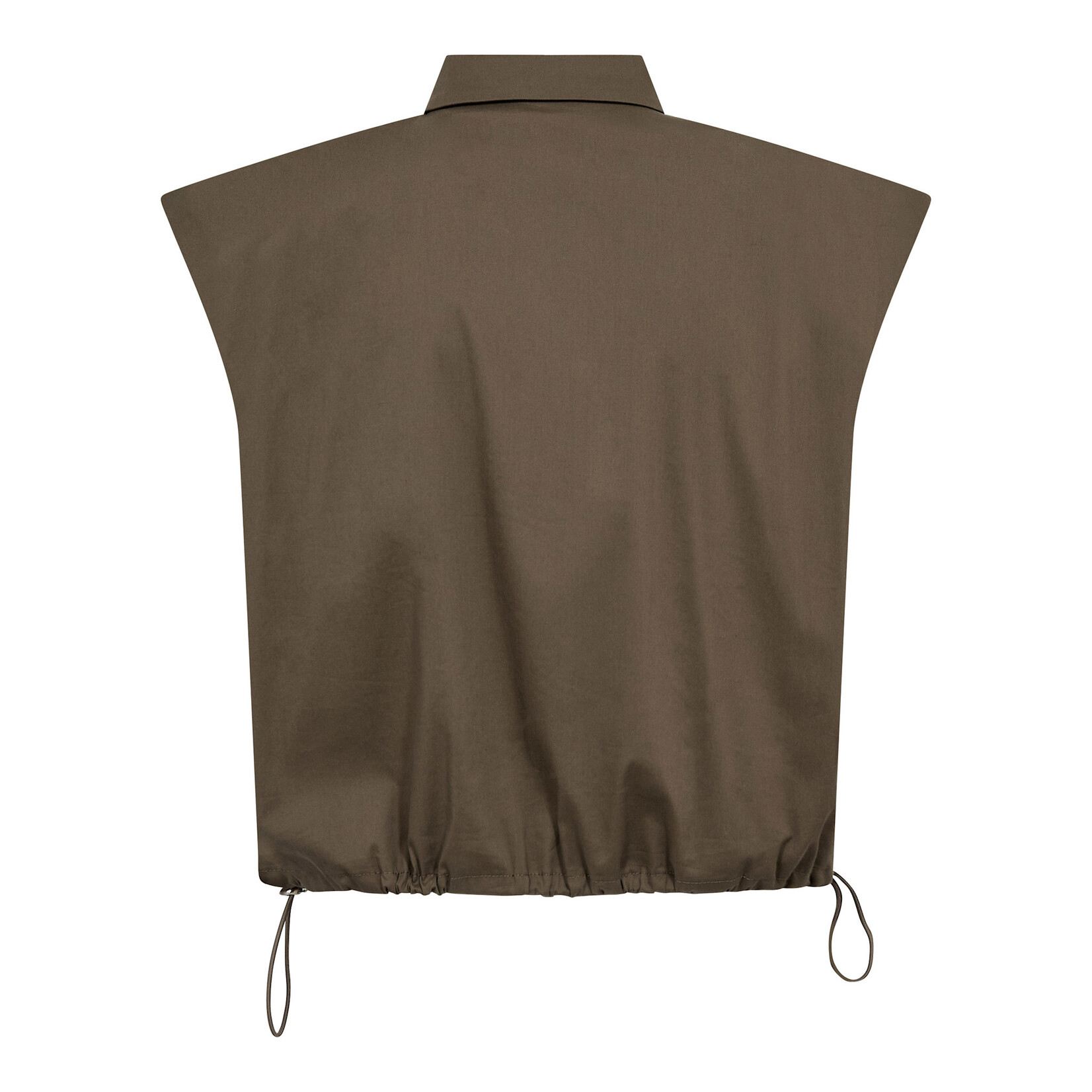 Co'couture Elara pleat shirt Olive