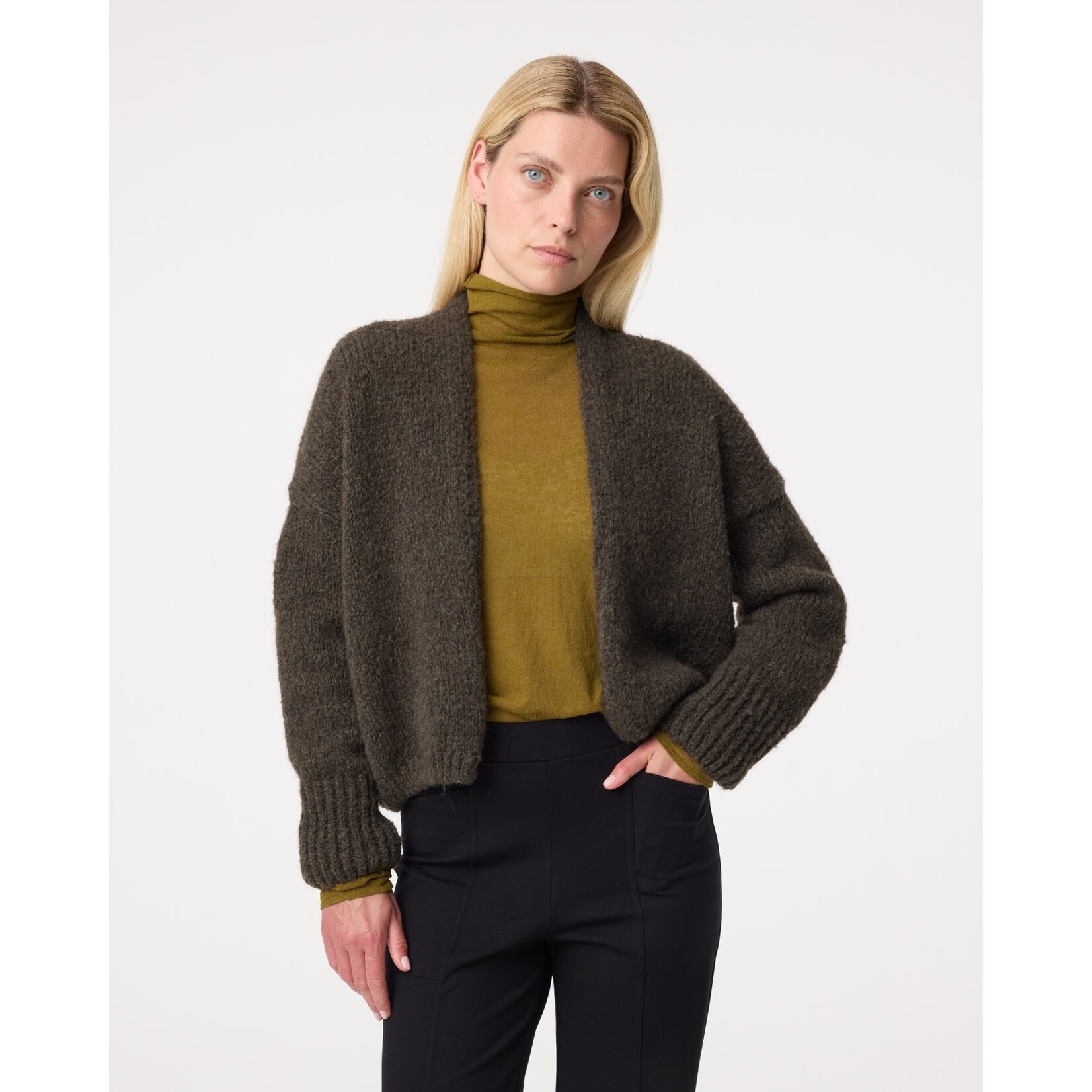 Knit-ted Becky vest Dark green