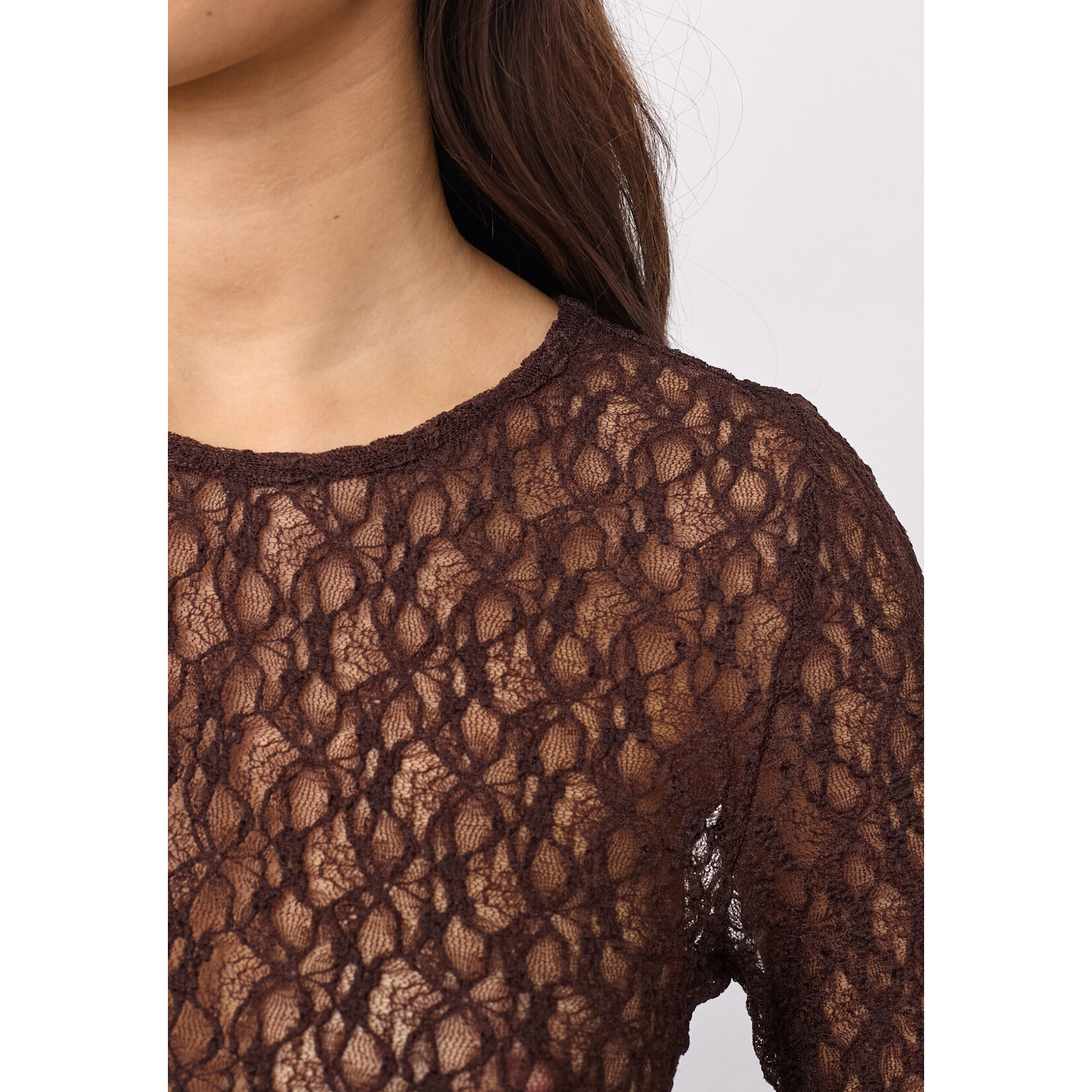 Co'couture Barna o-neck blouse Dark brown