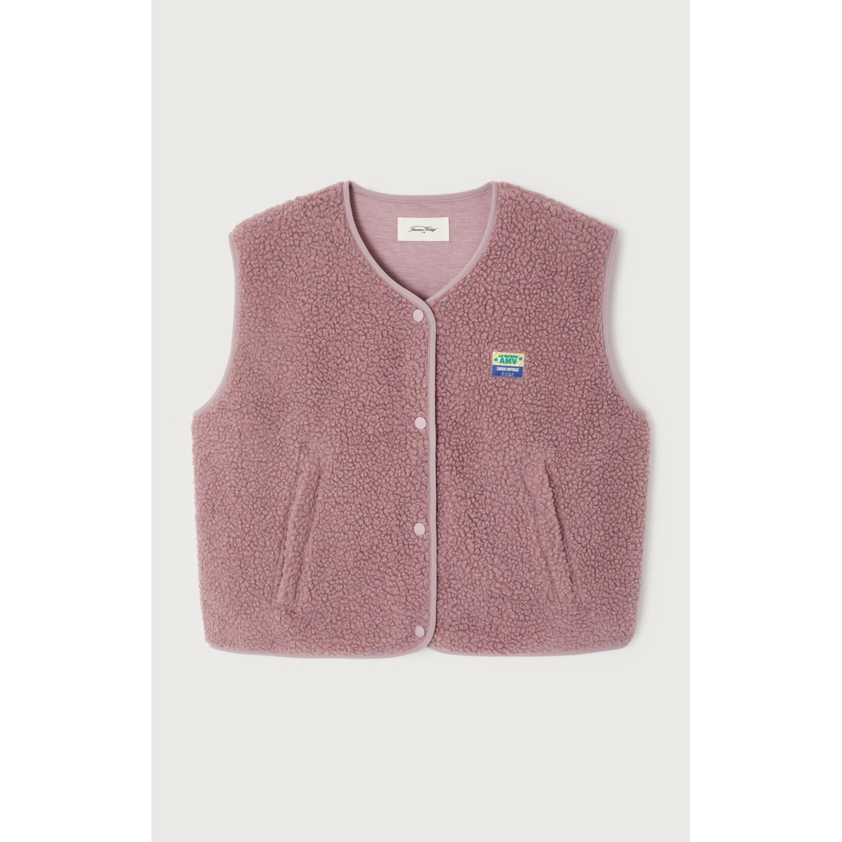 American Vintage Hoktown gilet  Prunelle chine