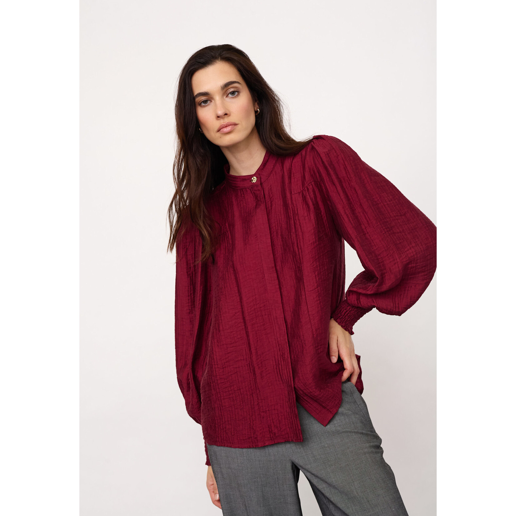 Co'couture Tassy shirt Berry red