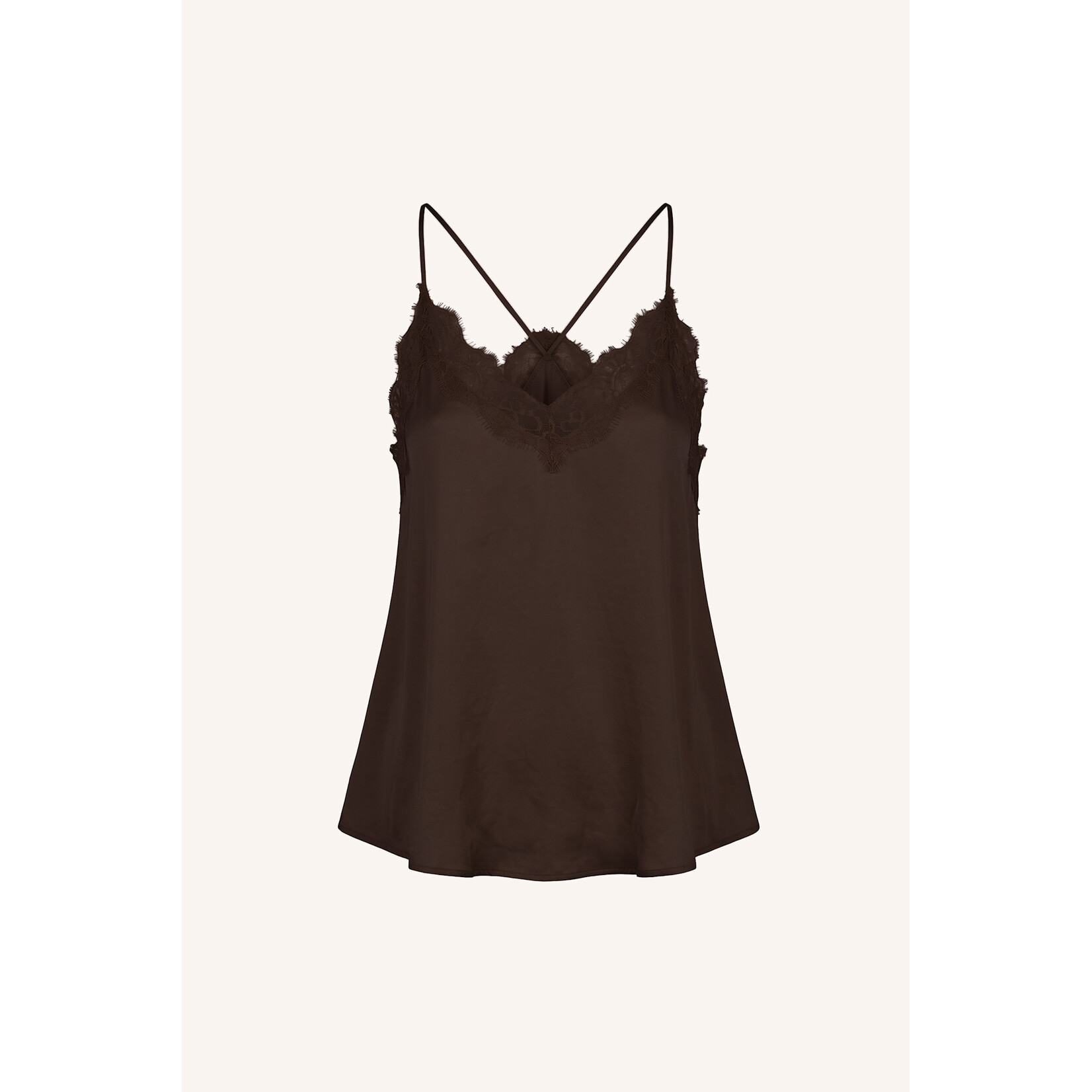 By-Bar Pia satin top Espresso