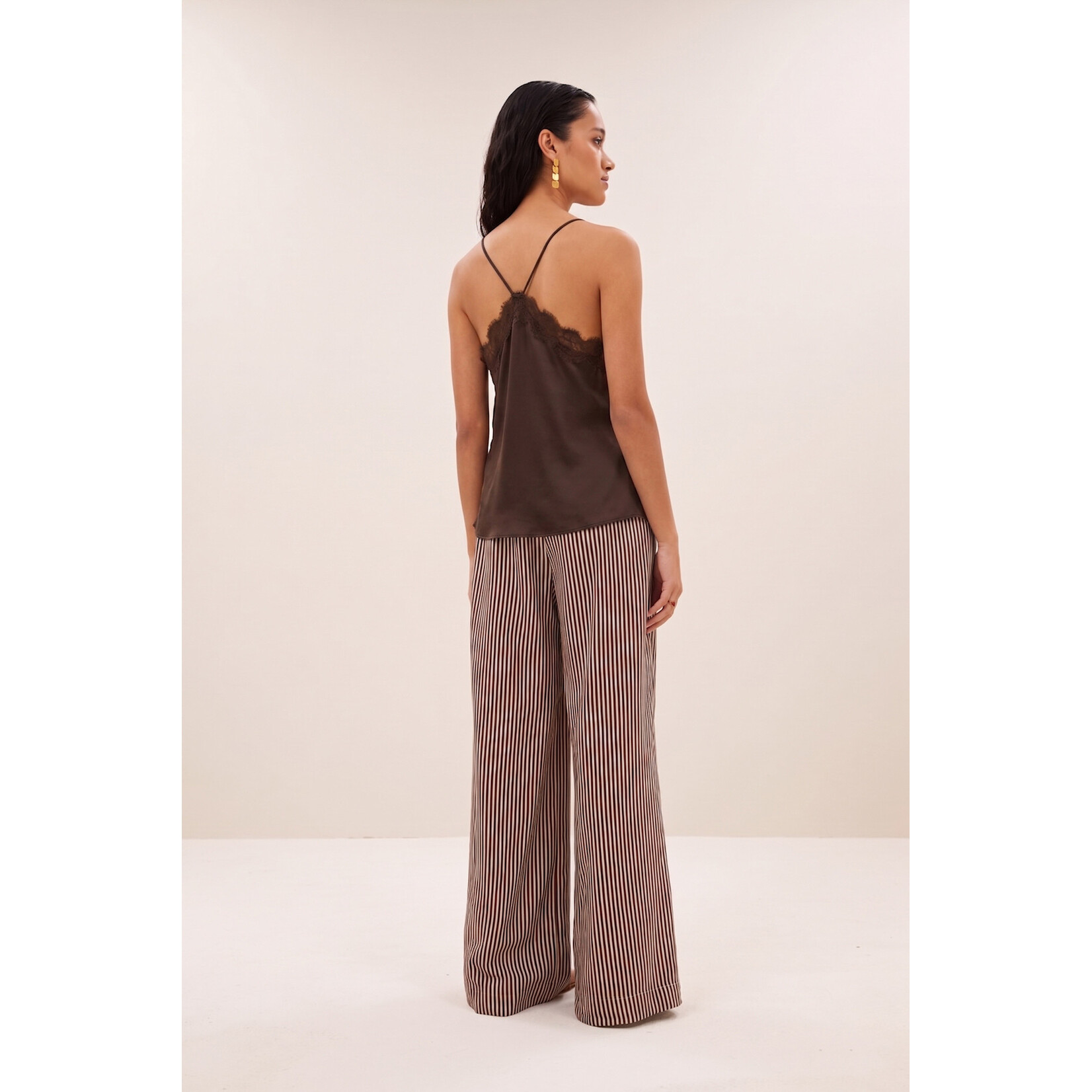 By-Bar Pia satin top Espresso