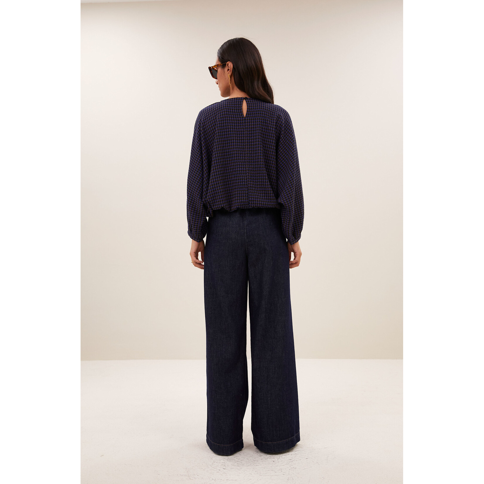 By-Bar Gaya blouse Galaxy check