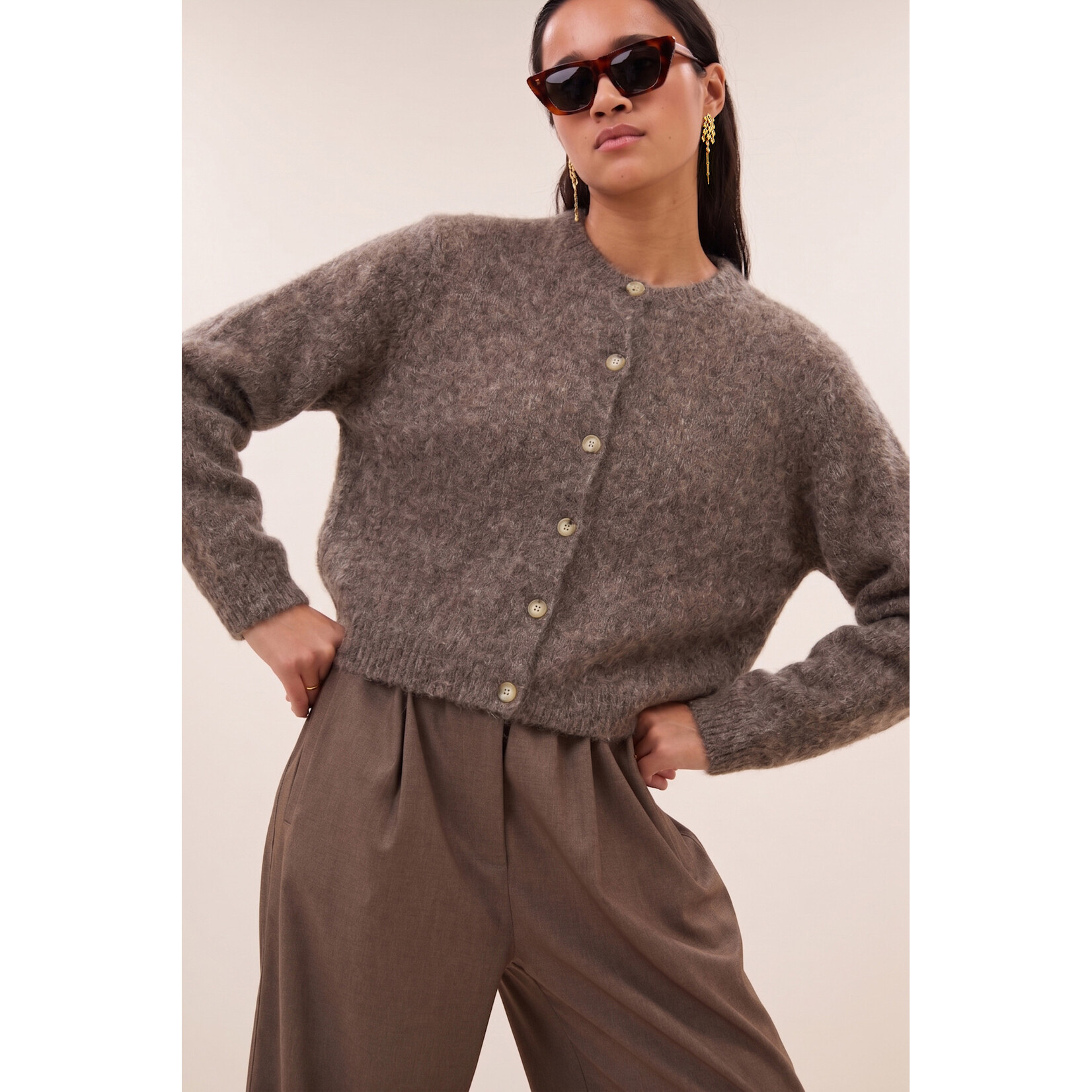 By-Bar Cleo cardigan Deep brown