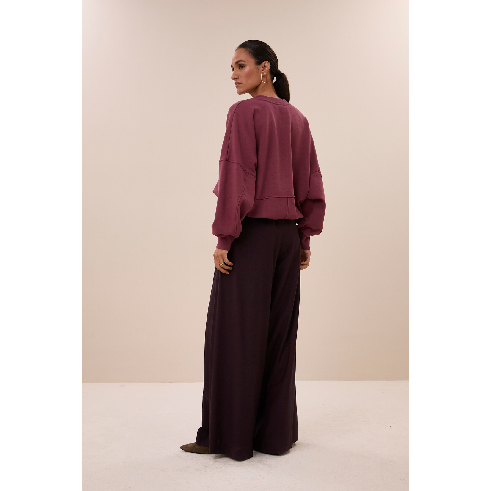 By-Bar Malyn logo sweater Burgundy crush