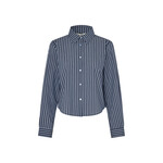 Lollys Laundry Marina cropped shirt Dark blue