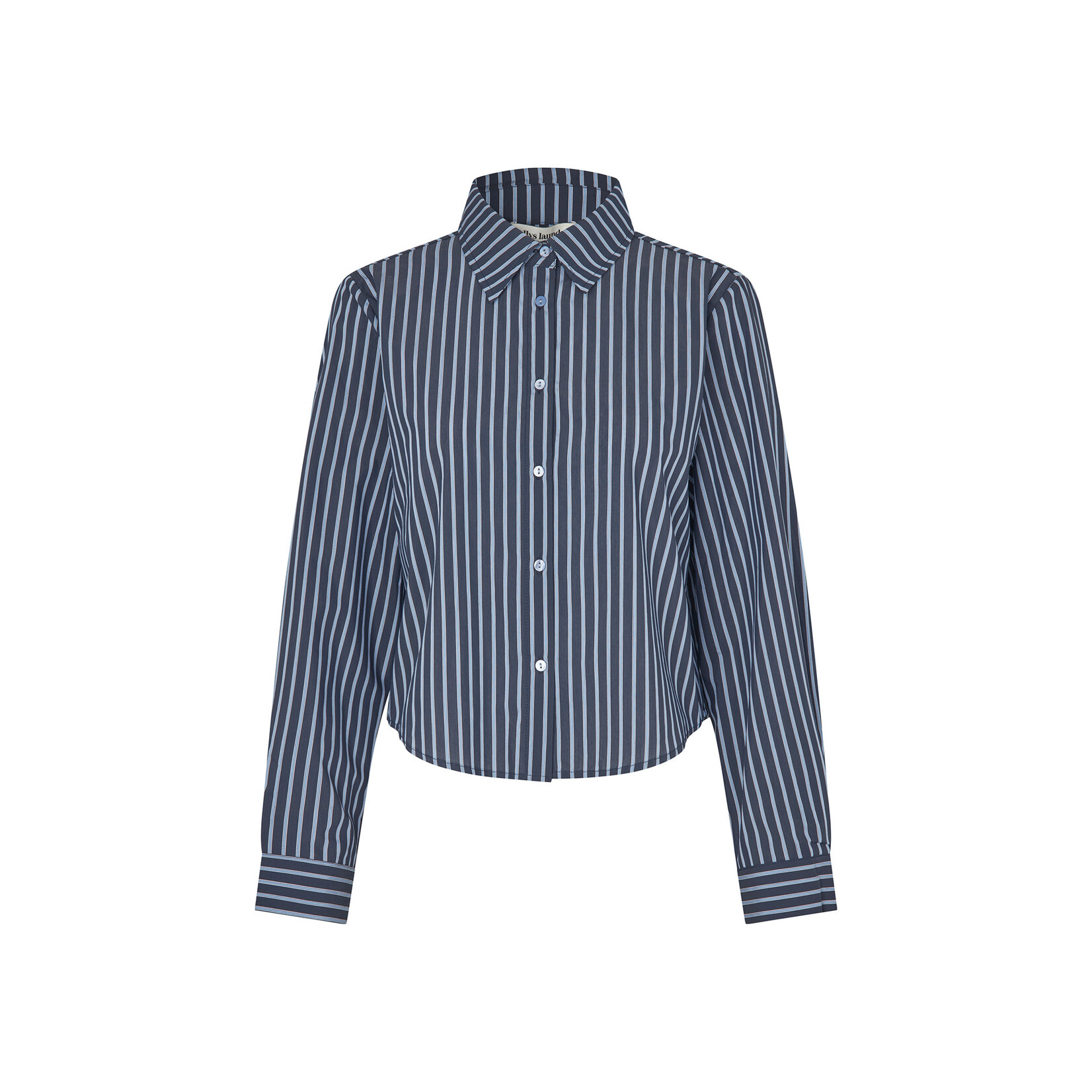 Lollys Laundry Marina cropped shirt Dark blue