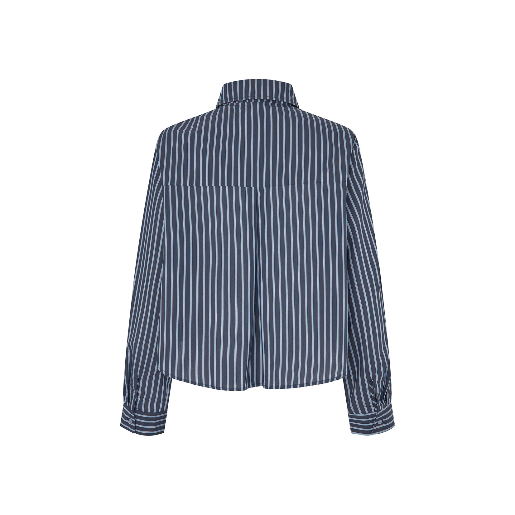 Lollys Laundry Marina cropped shirt Dark blue